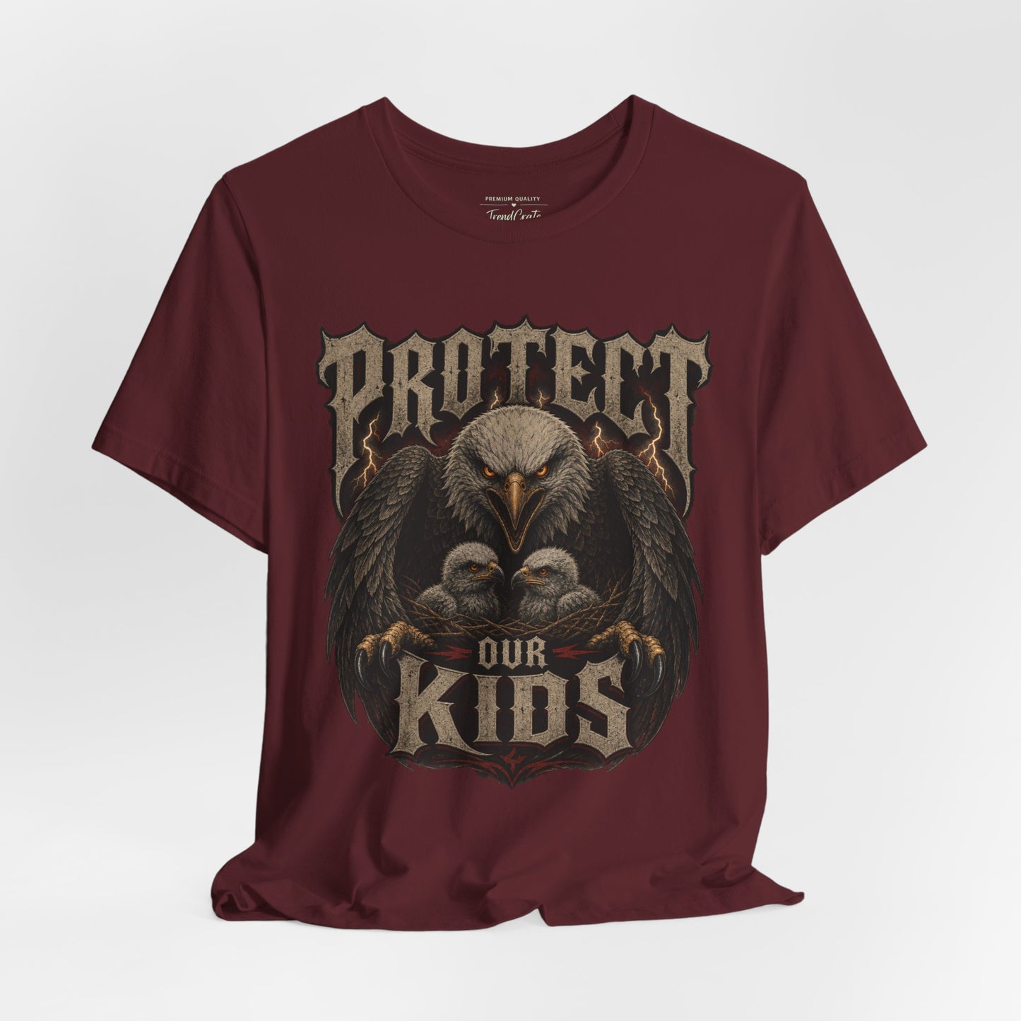 Protect Our Kids Eagle T-Shirt – Patriotic Parent & Family Safety Tee