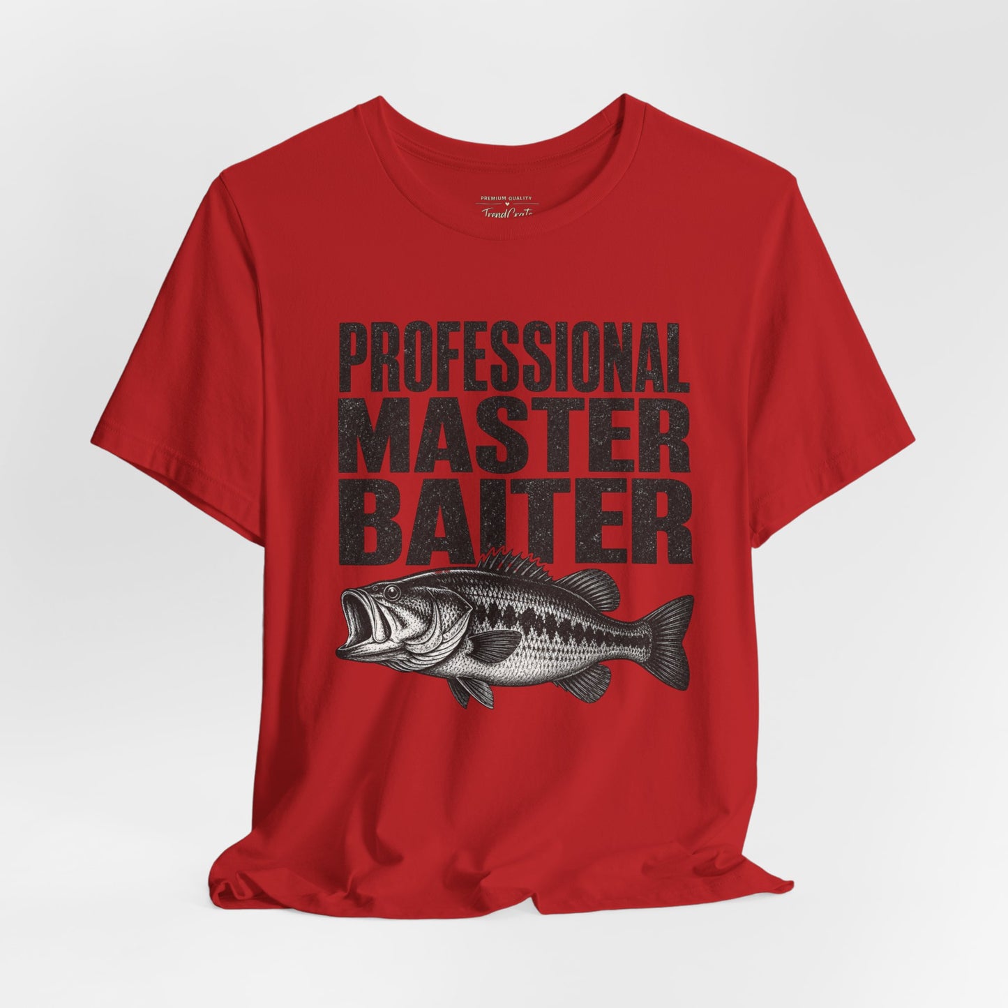 Fishing T-Shirt - "Professional Master Baiter" Bass Graphic Tee