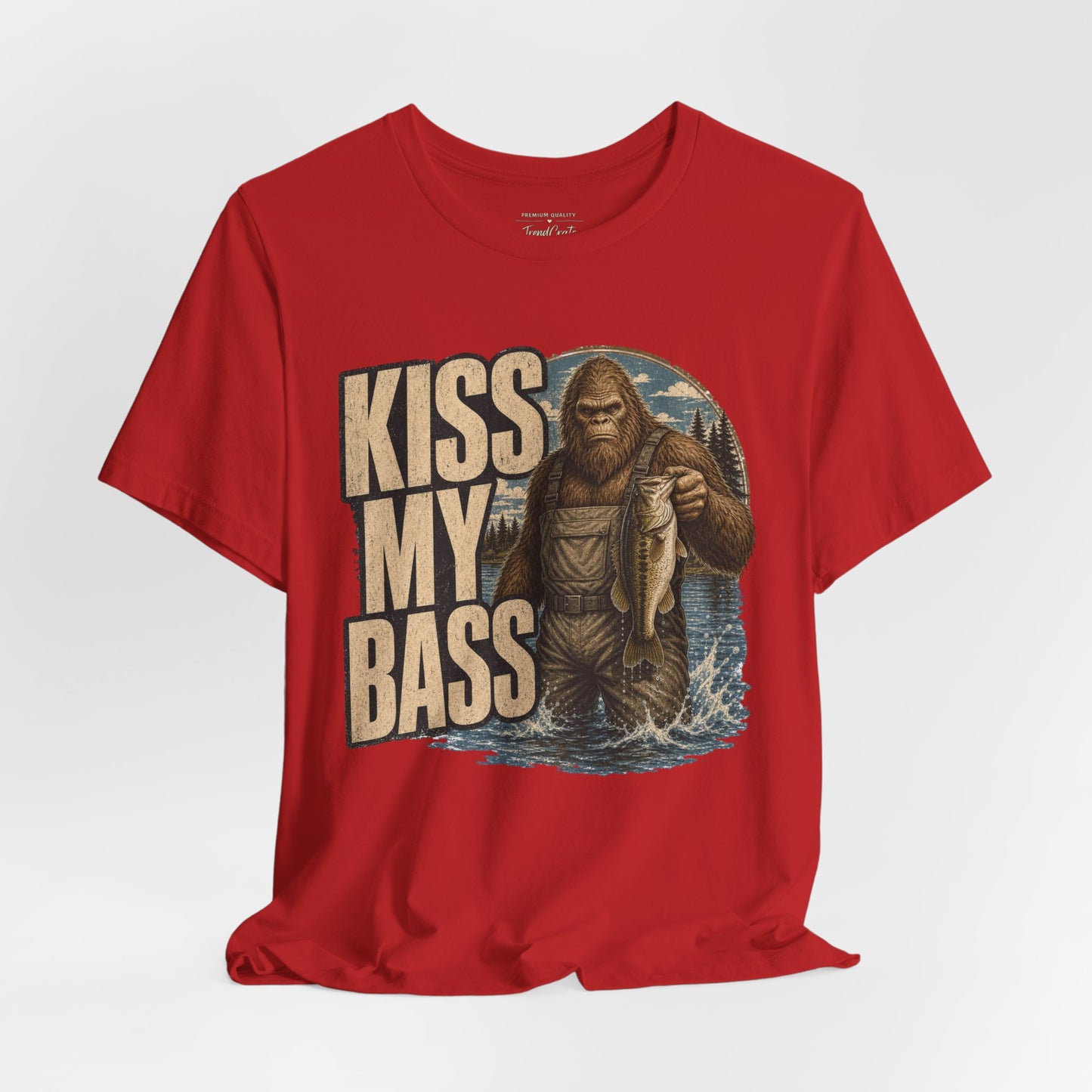 Kiss My Bass Fishing T-Shirt — Funny Bass Fisherman Graphic Tee
