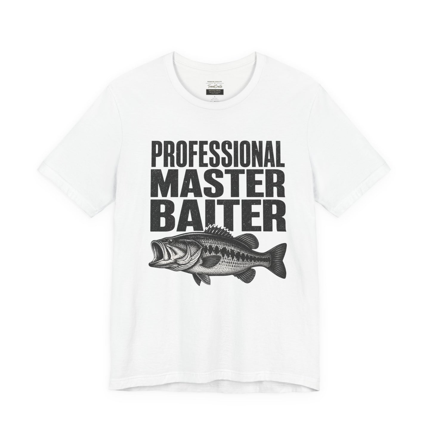 Fishing T-Shirt - "Professional Master Baiter" Bass Graphic Tee