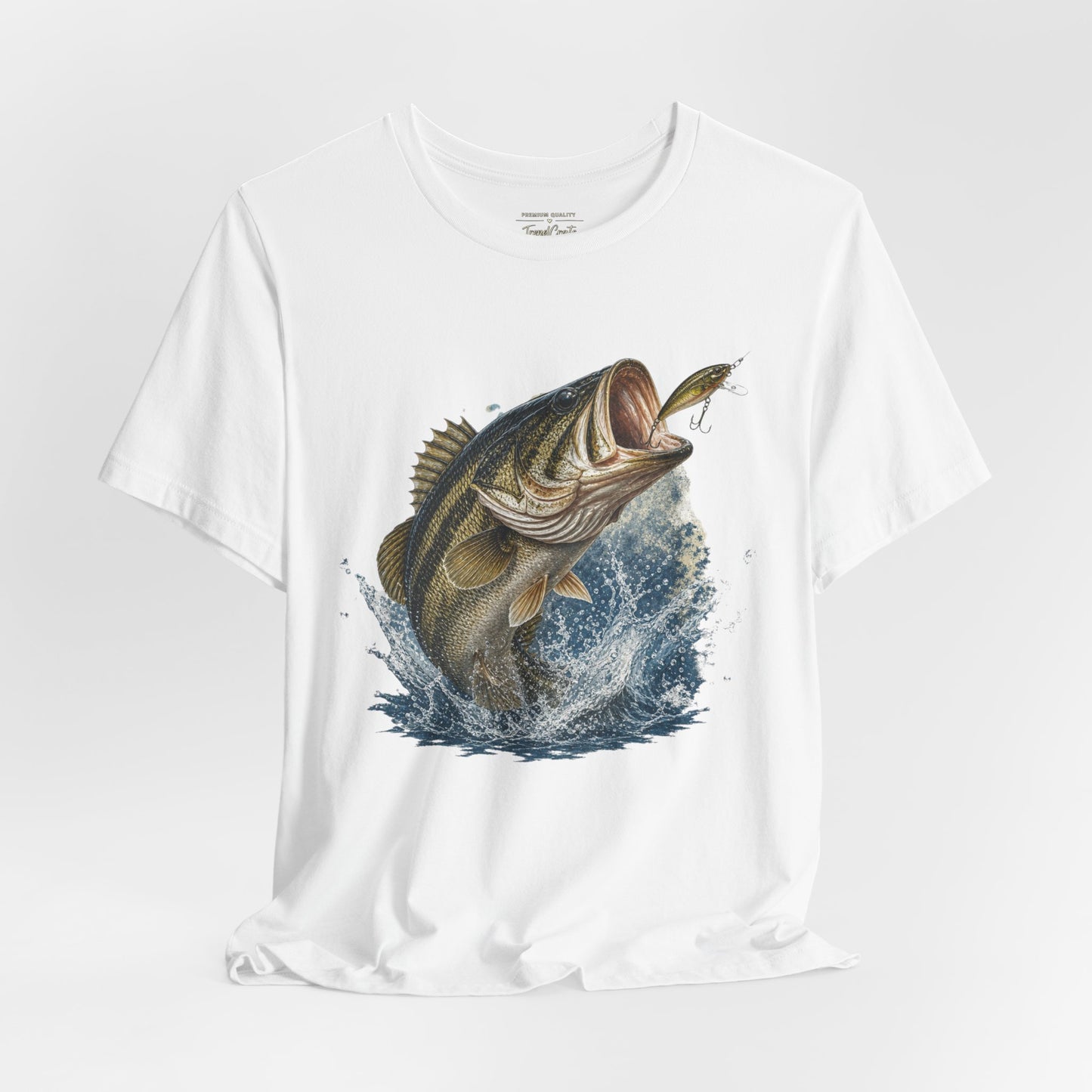 Bass Fishing T‑Shirt — Leaping Largemouth Design