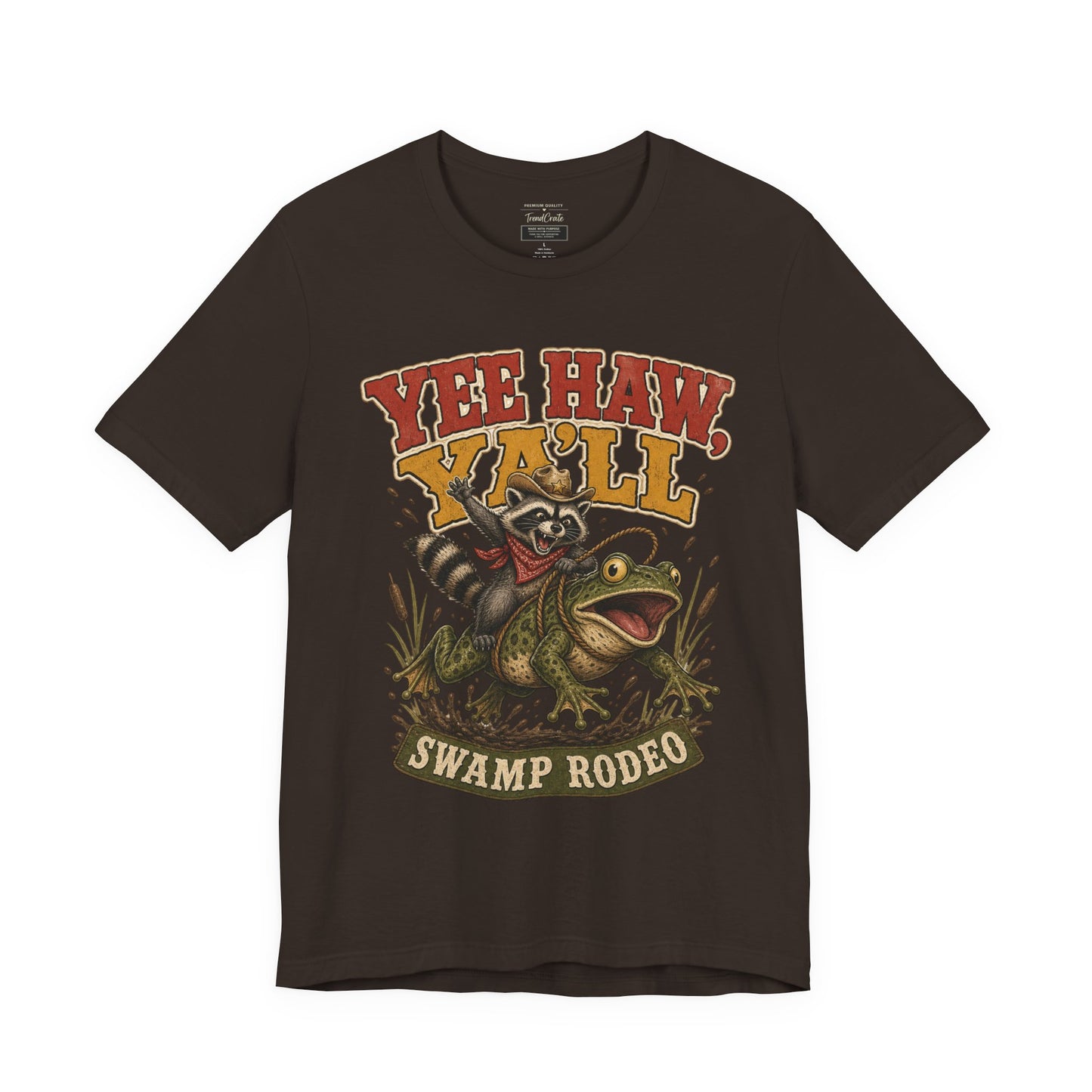 Yee Haw Y'all Swamp Rodeo T-Shirt — Funny Gator Rodeo Graphic Tee