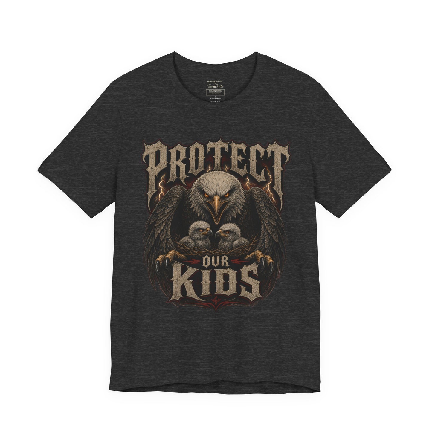 Protect Our Kids Eagle T-Shirt – Patriotic Parent & Family Safety Tee