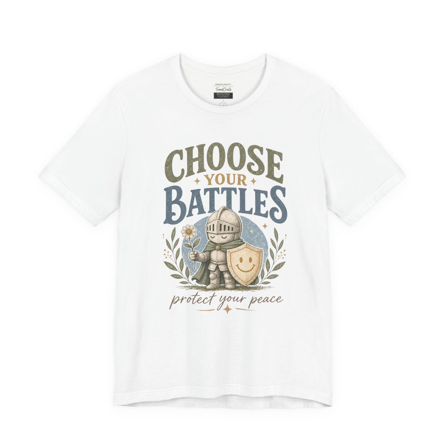 Choose Your Battles Tee — 'Protect Your Peace' Knight Graphic T-Shirt