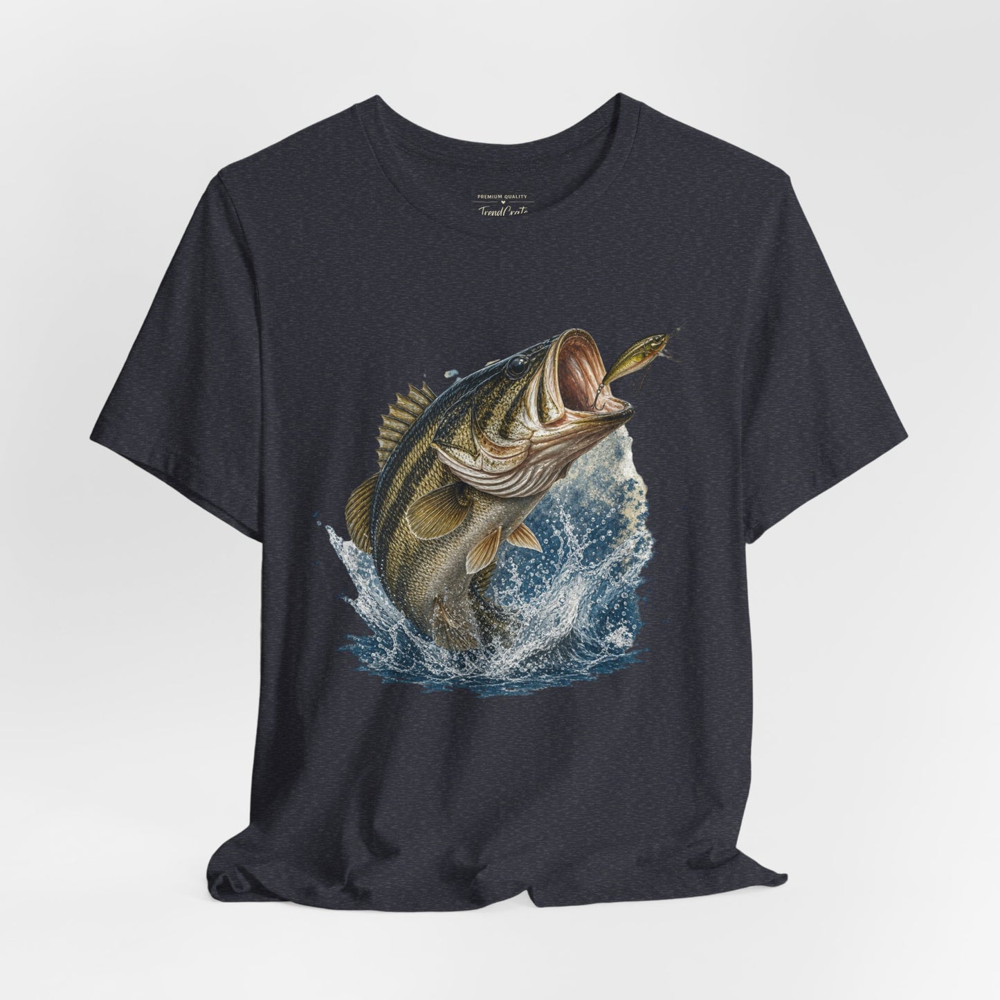 Bass Fishing T‑Shirt — Leaping Largemouth Design