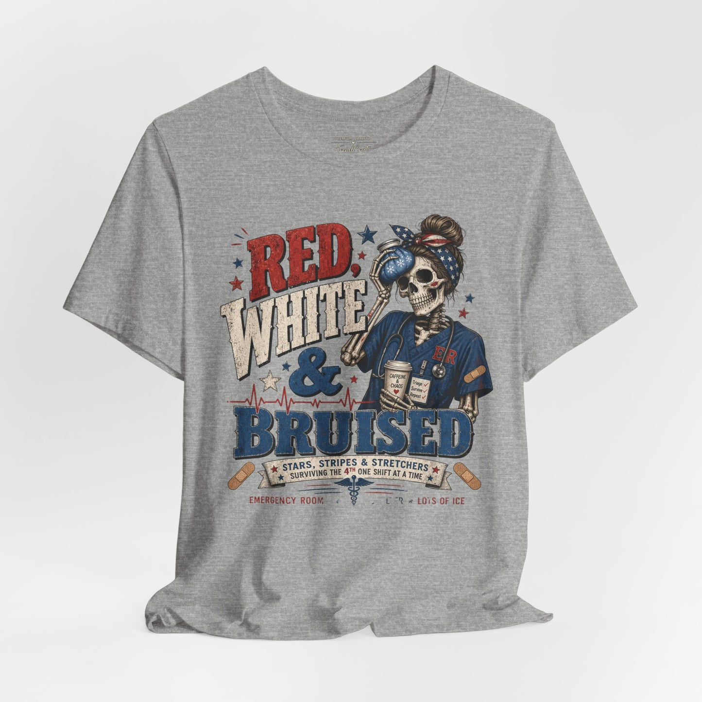 Red White & Bruised Tee