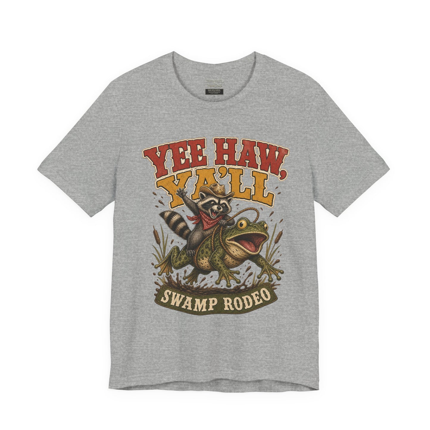 Yee Haw Y'all Swamp Rodeo T-Shirt — Funny Gator Rodeo Graphic Tee