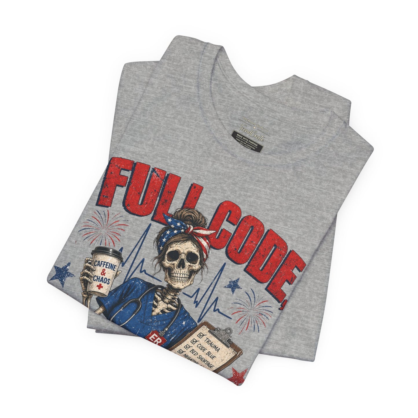 Freedom Mode Skull Nurse Tee