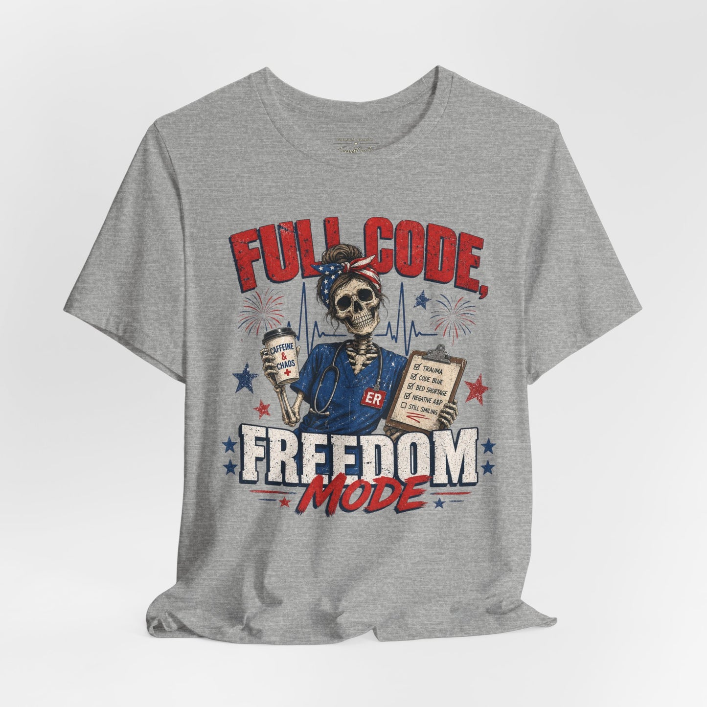 Freedom Mode Skull Nurse Tee