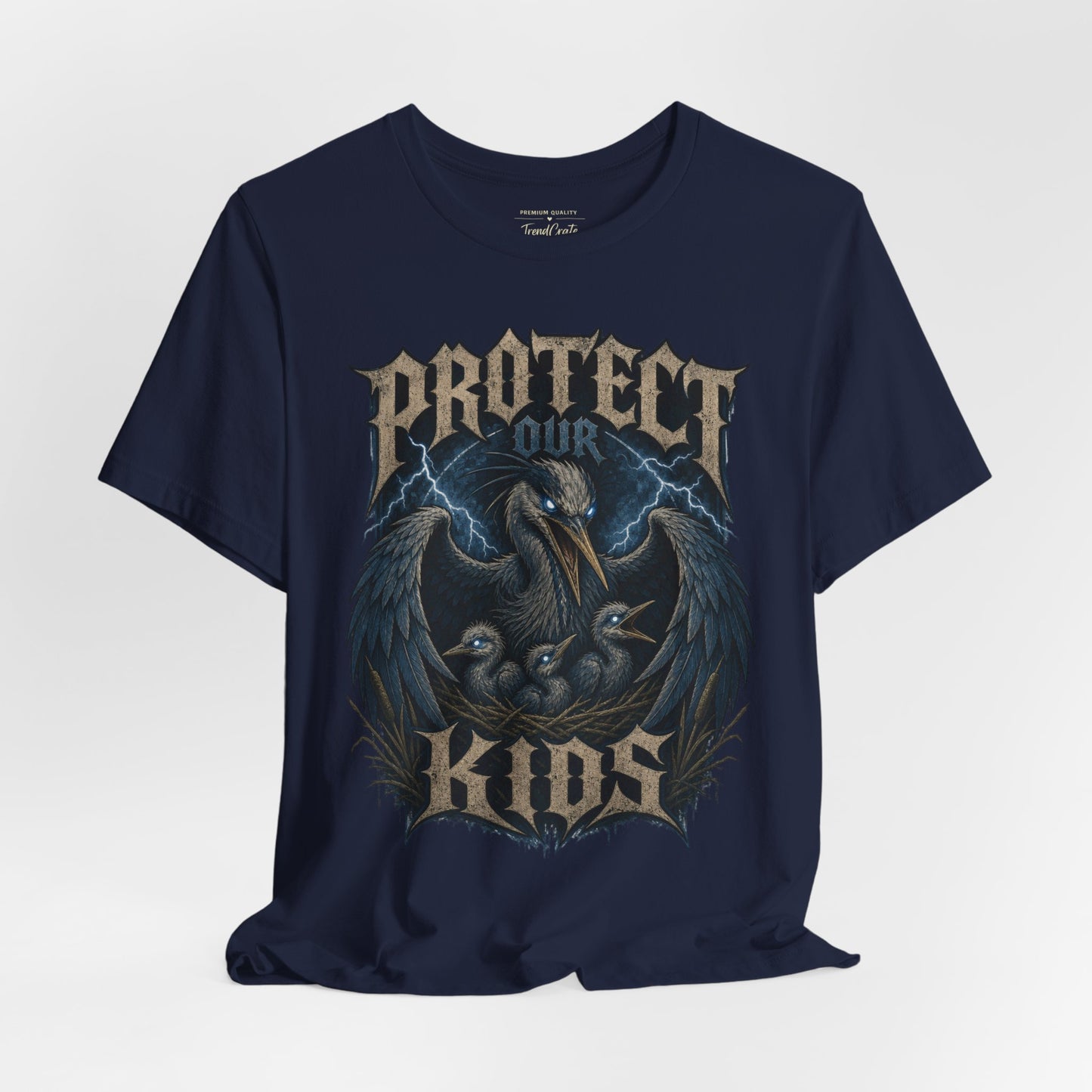 Protect Our Kids T-Shirt — Gothic Raven Family Safety Tee