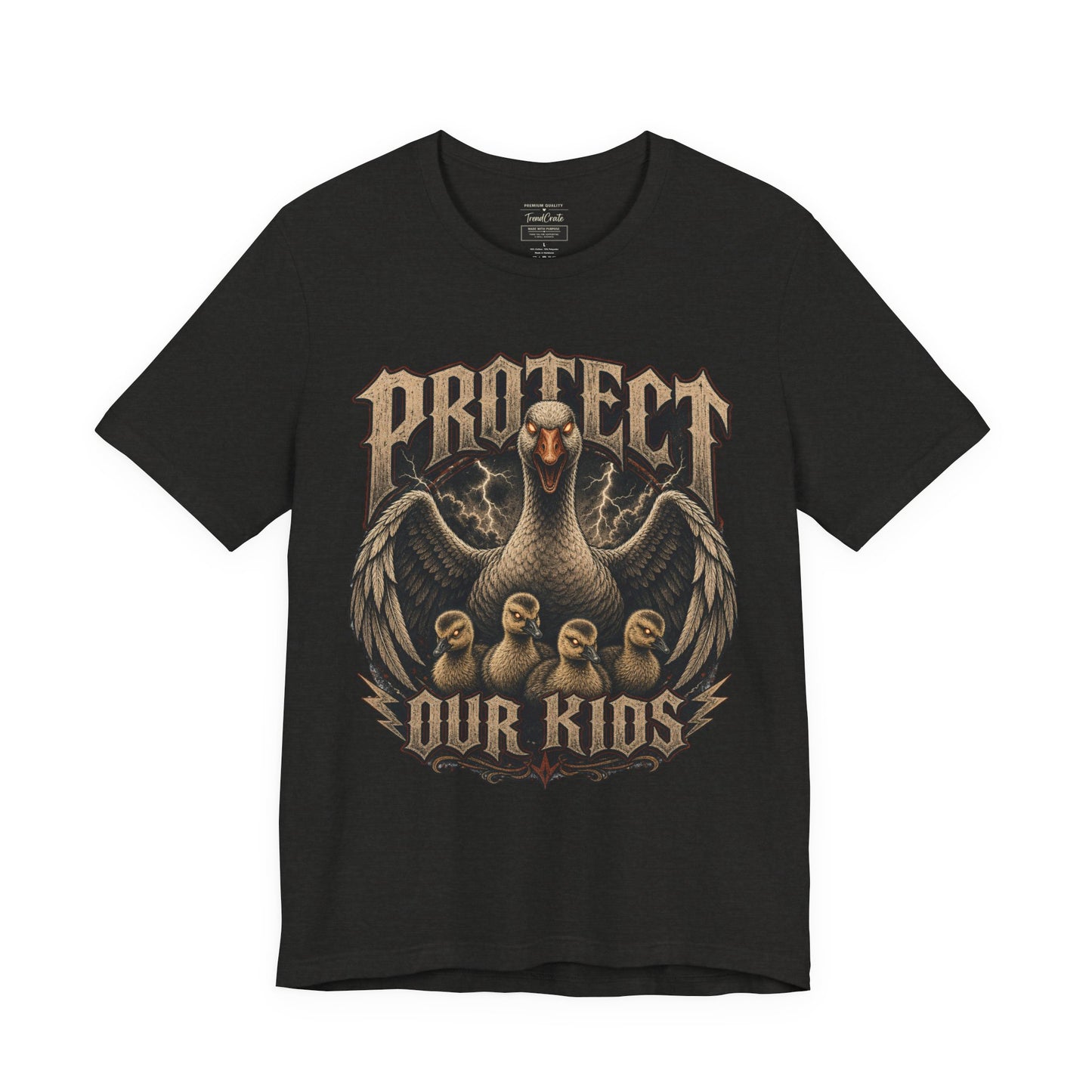 Protect Our Kids T-Shirt — Vintage Mama Bird & Chicks Family Protection Tee