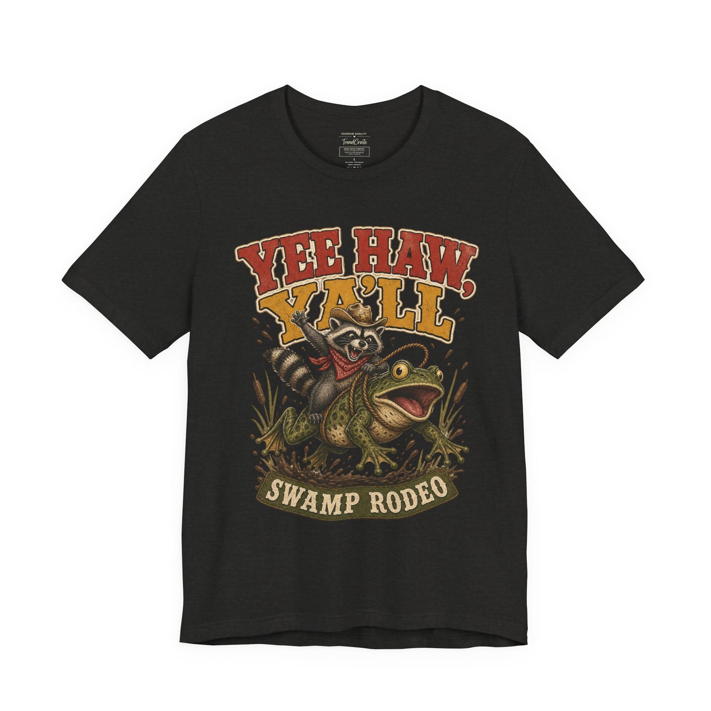 Yee Haw Y'all Swamp Rodeo T-Shirt — Funny Gator Rodeo Graphic Tee