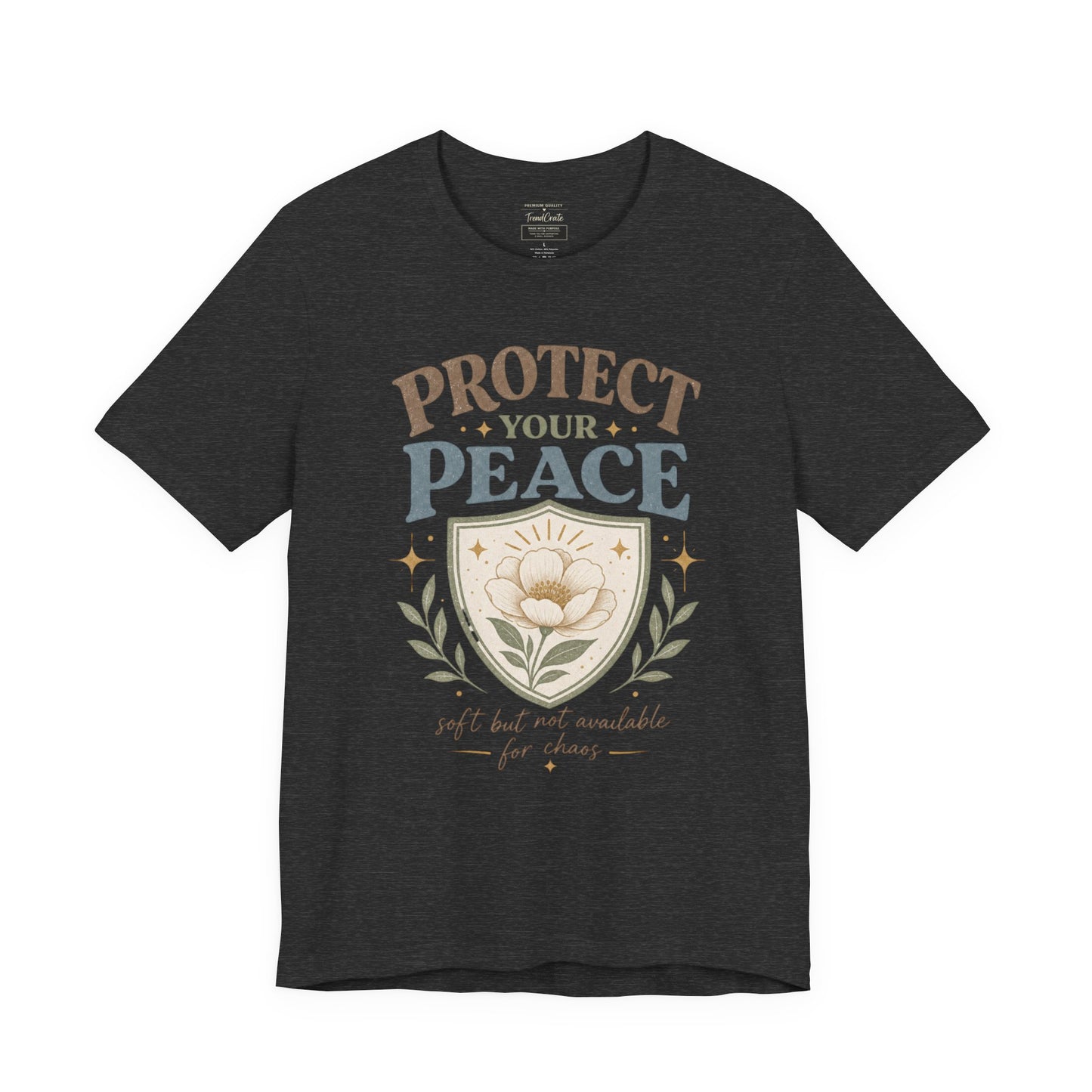 Protect Your Peace T-Shirt — Floral Shield Graphic Tee