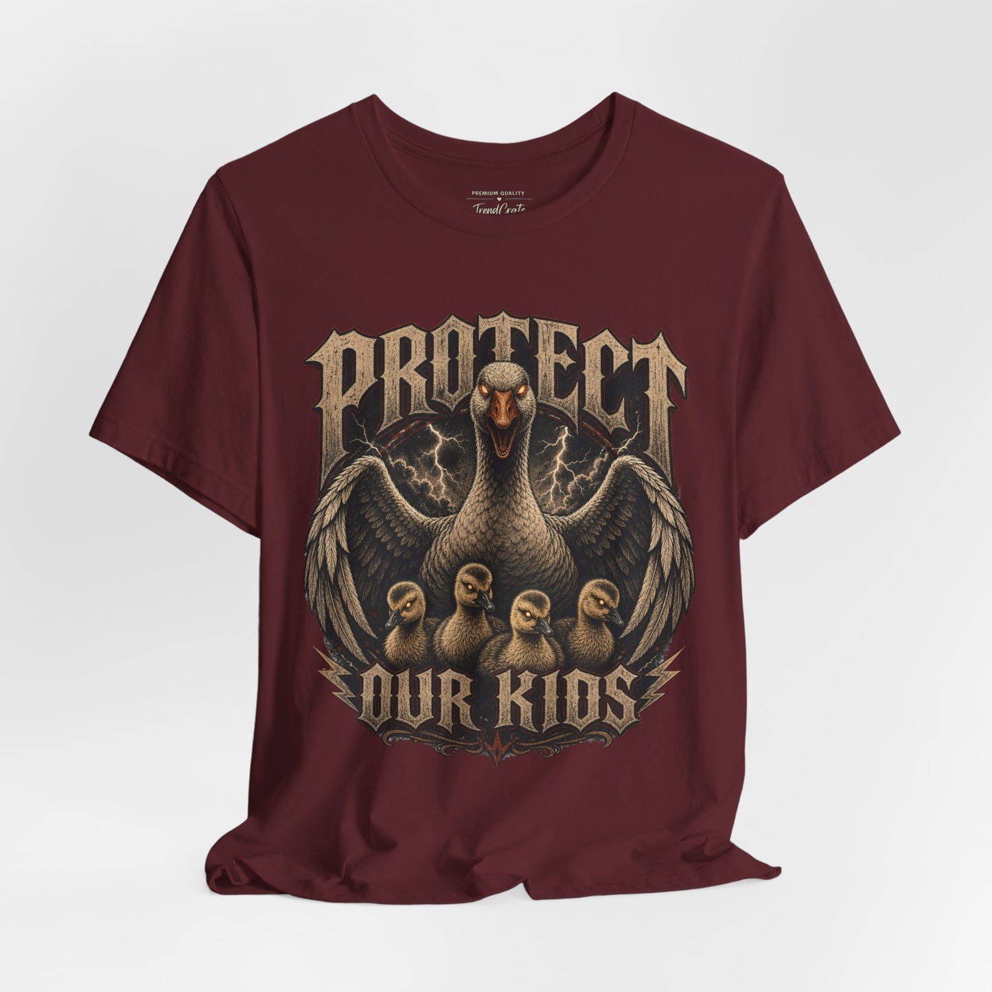 Protect Our Kids T-Shirt — Vintage Mama Bird & Chicks Family Protection Tee