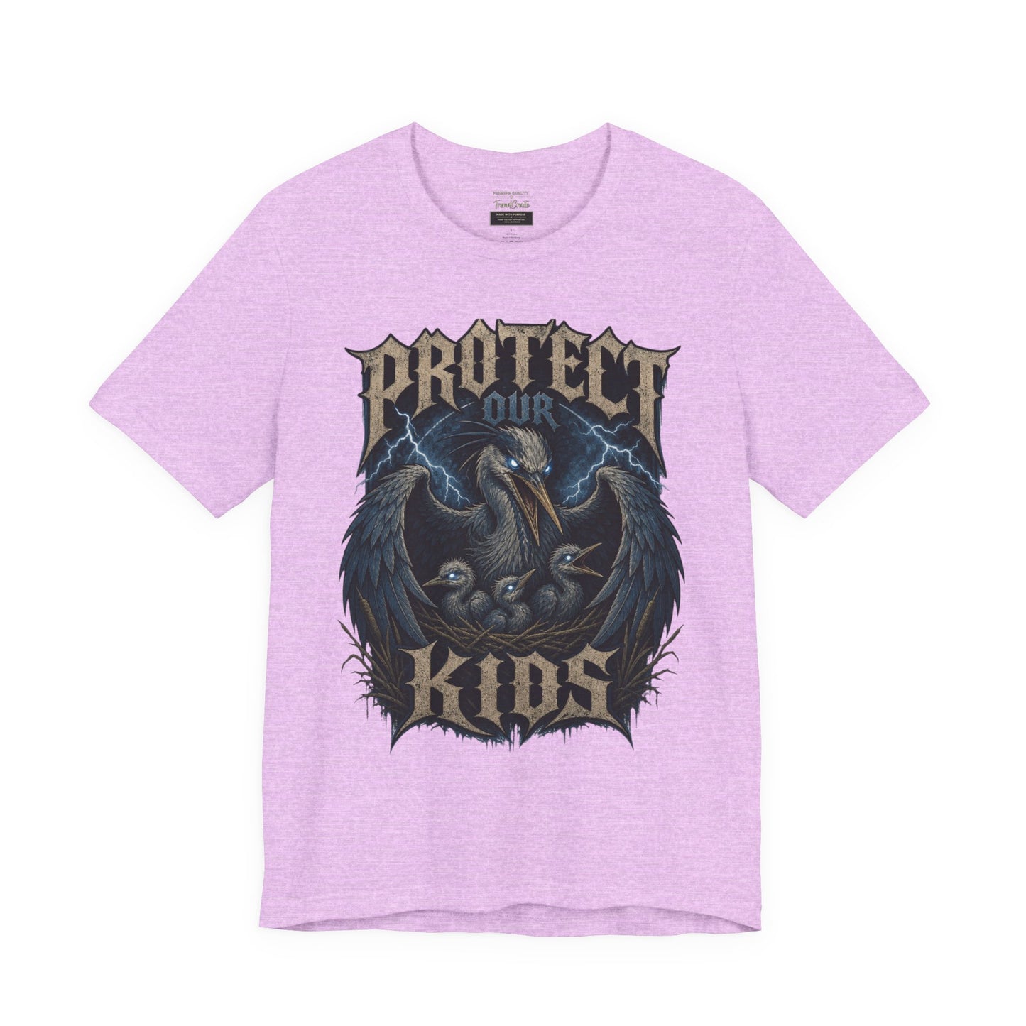 Protect Our Kids T-Shirt — Gothic Raven Family Safety Tee