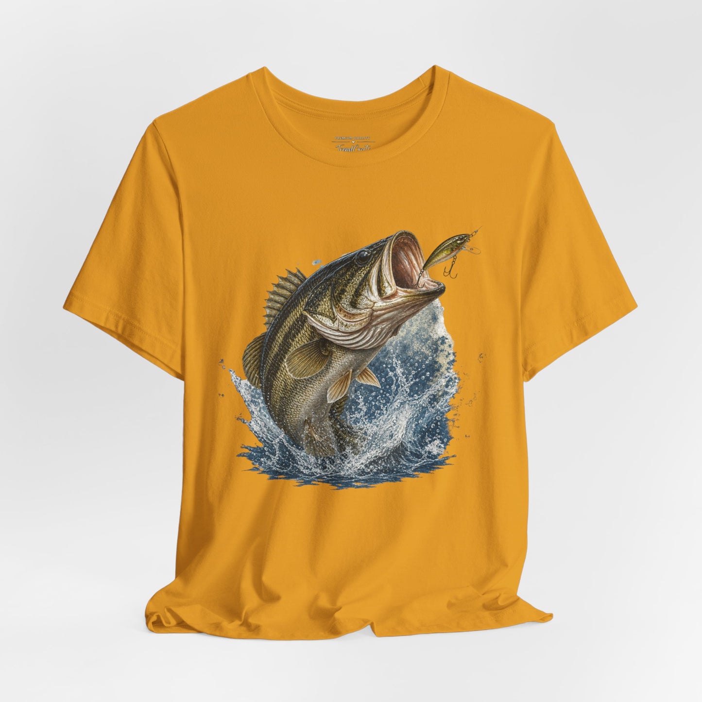 Bass Fishing T‑Shirt — Leaping Largemouth Design
