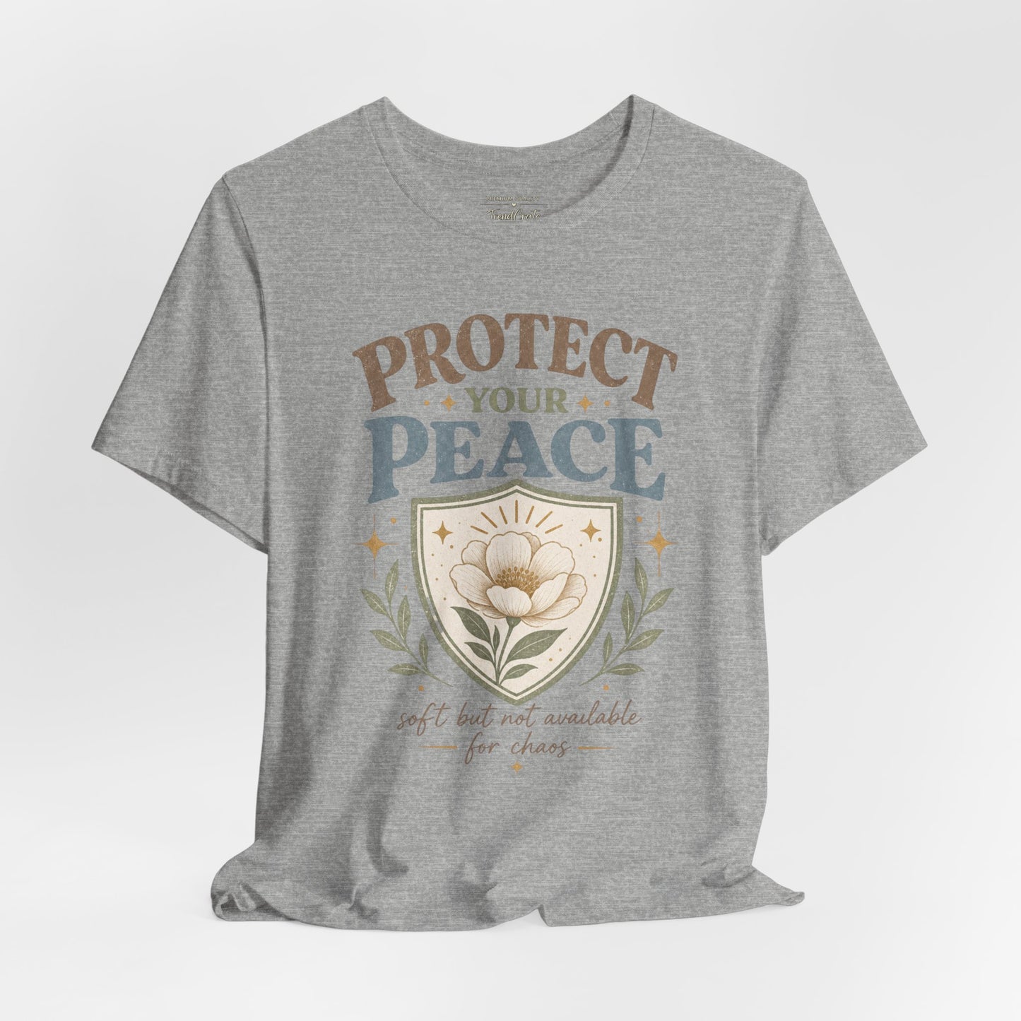 Protect Your Peace T-Shirt — Floral Shield Graphic Tee