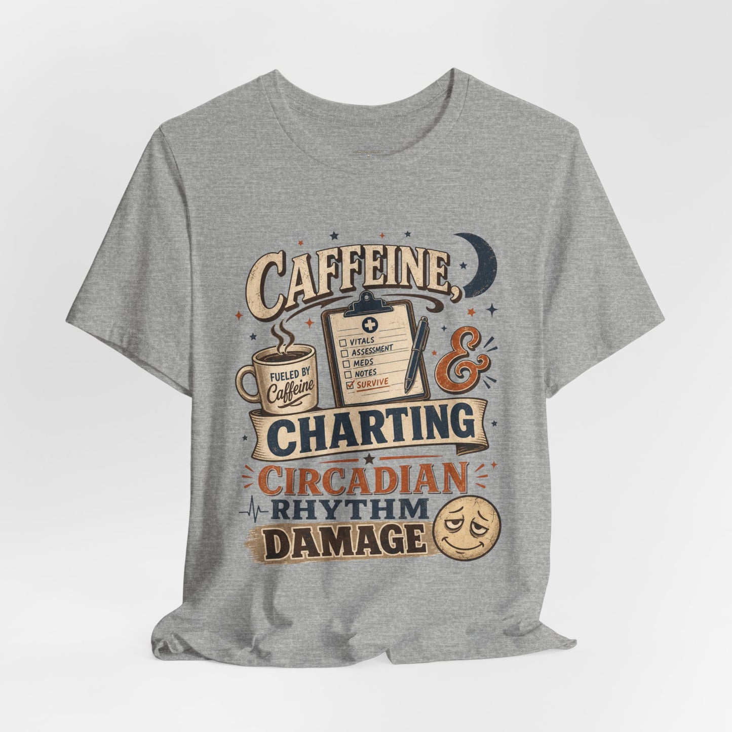 Caffeine & Charting Circadian Rhythm Damage Tee