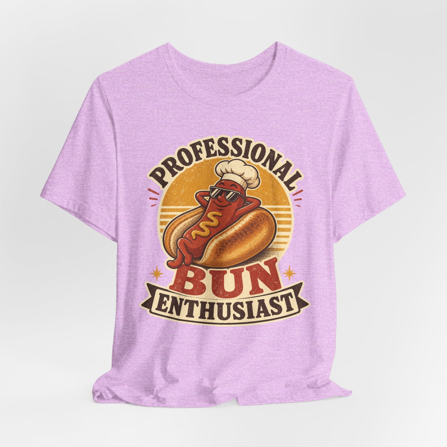 Professional Bun Enthusiast T-Shirt — Funny Hot Dog Graphic Tee