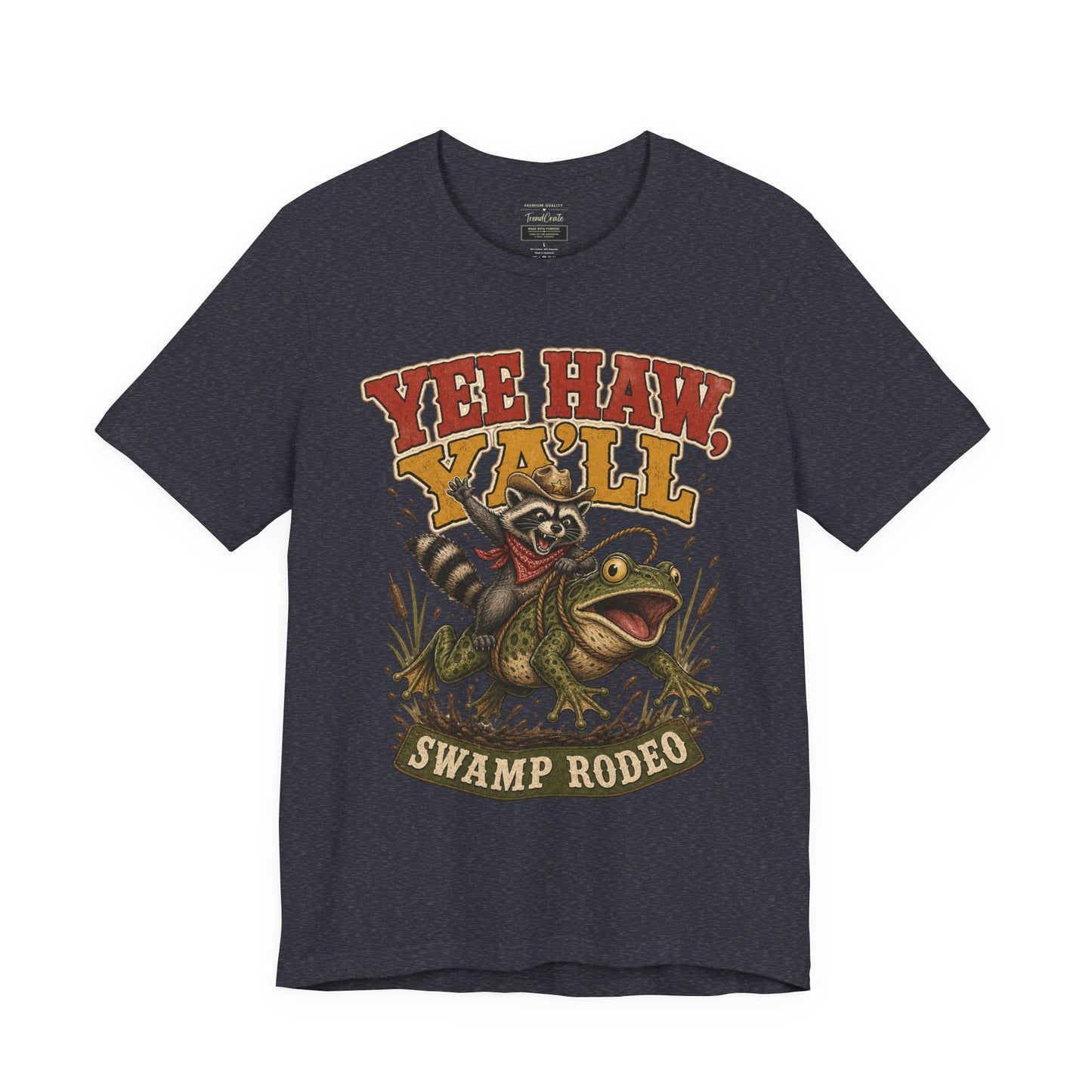 Yee Haw Y'all Swamp Rodeo T-Shirt — Funny Gator Rodeo Graphic Tee