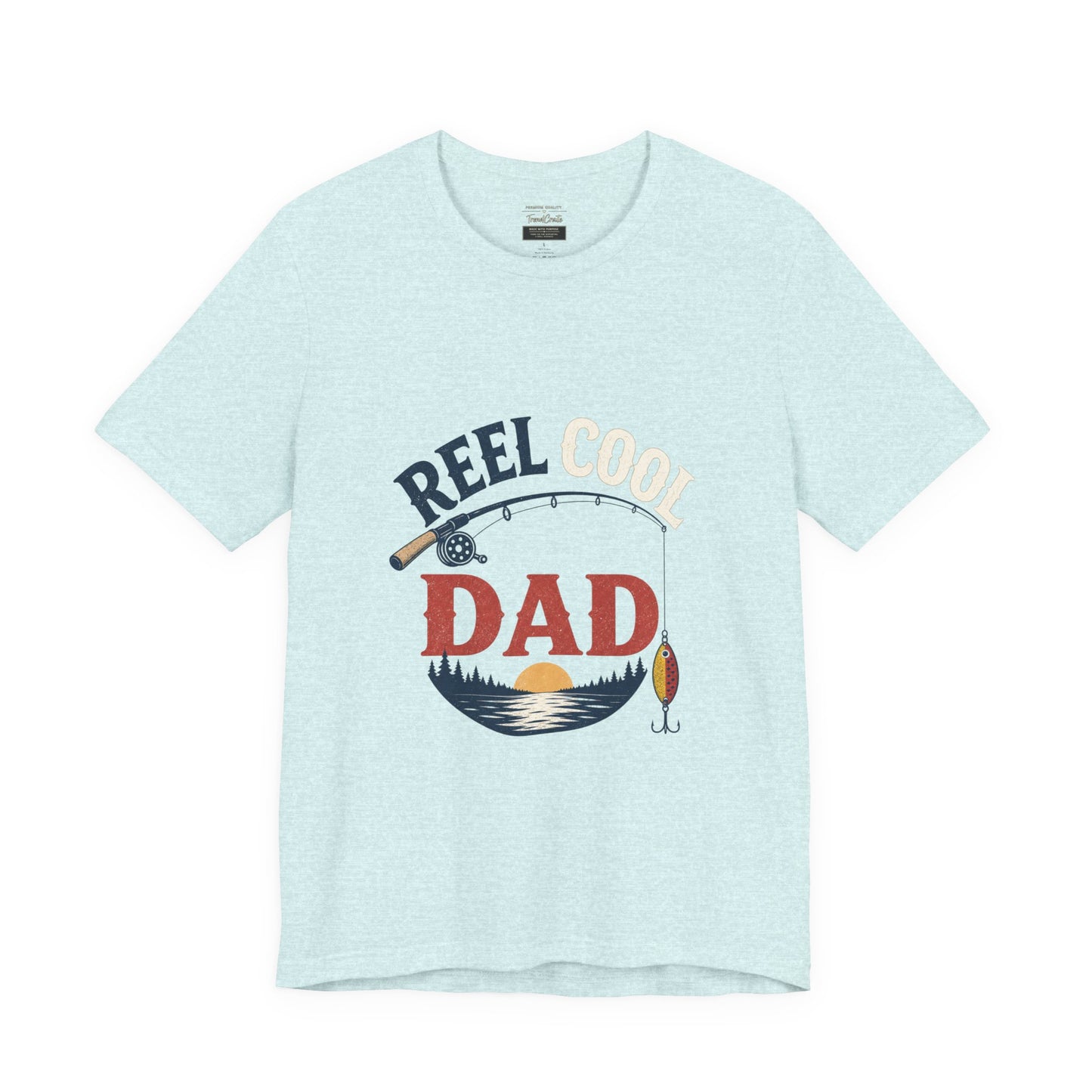 Reel Dad Fishing T-Shirt – Vintage Sunset Angler Tee for Fathers