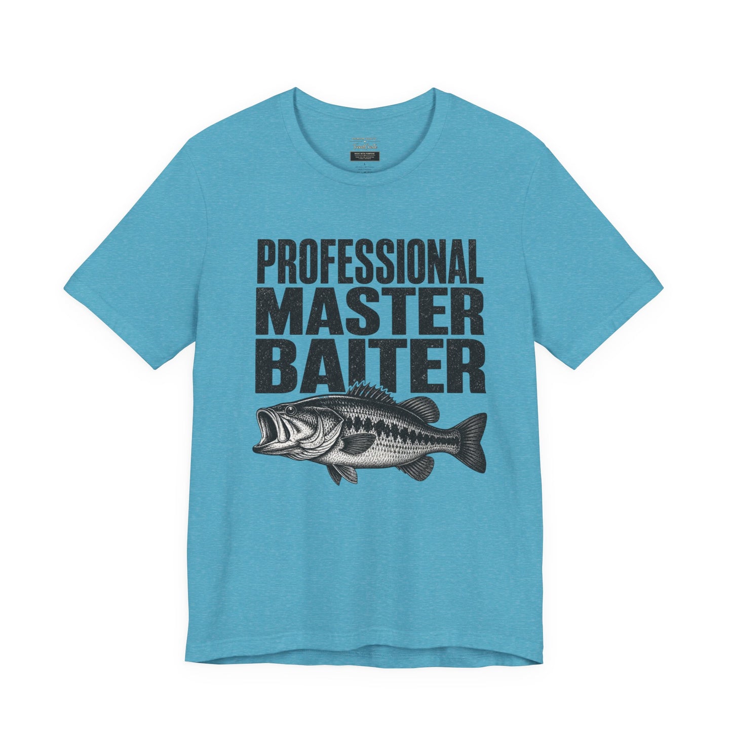 Fishing T-Shirt - "Professional Master Baiter" Bass Graphic Tee