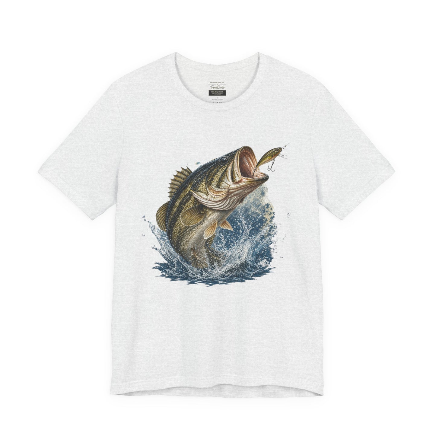 Bass Fishing T‑Shirt — Leaping Largemouth Design