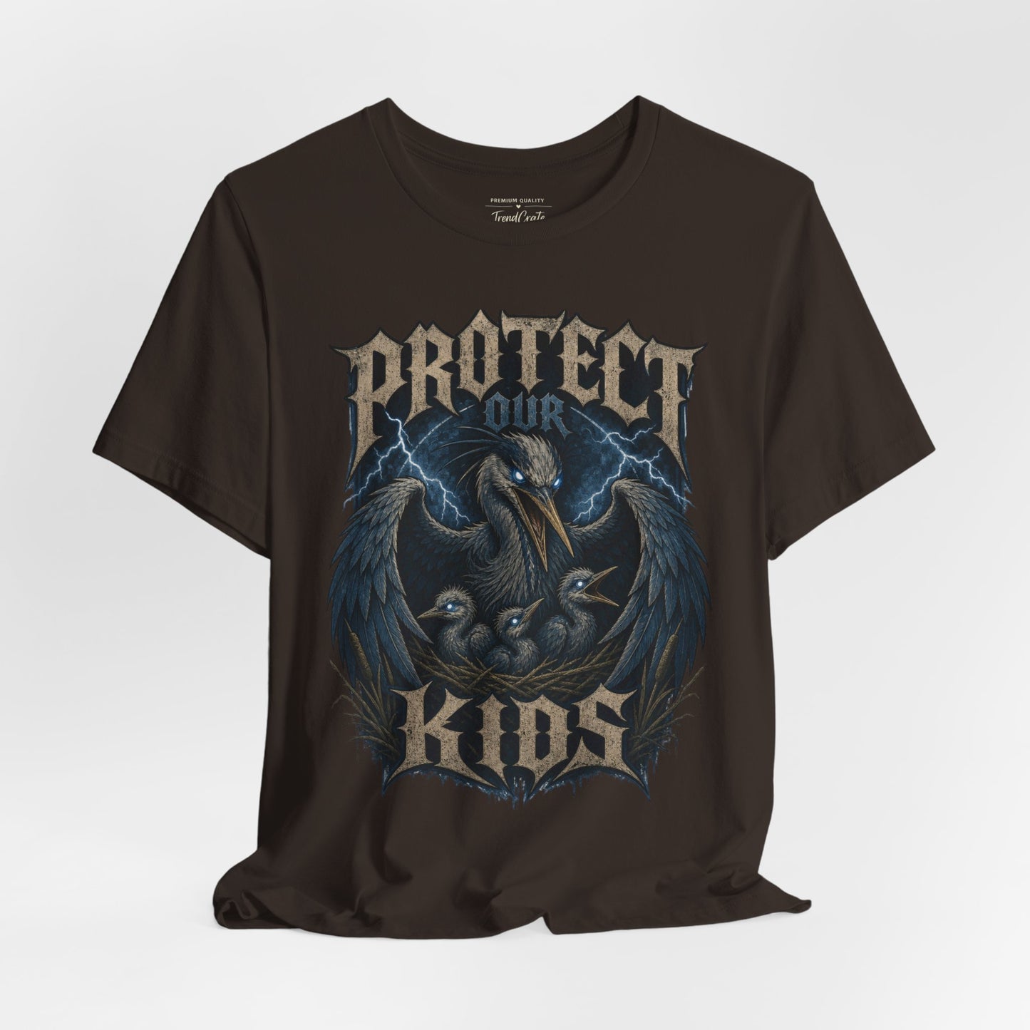 Protect Our Kids T-Shirt — Gothic Raven Family Safety Tee