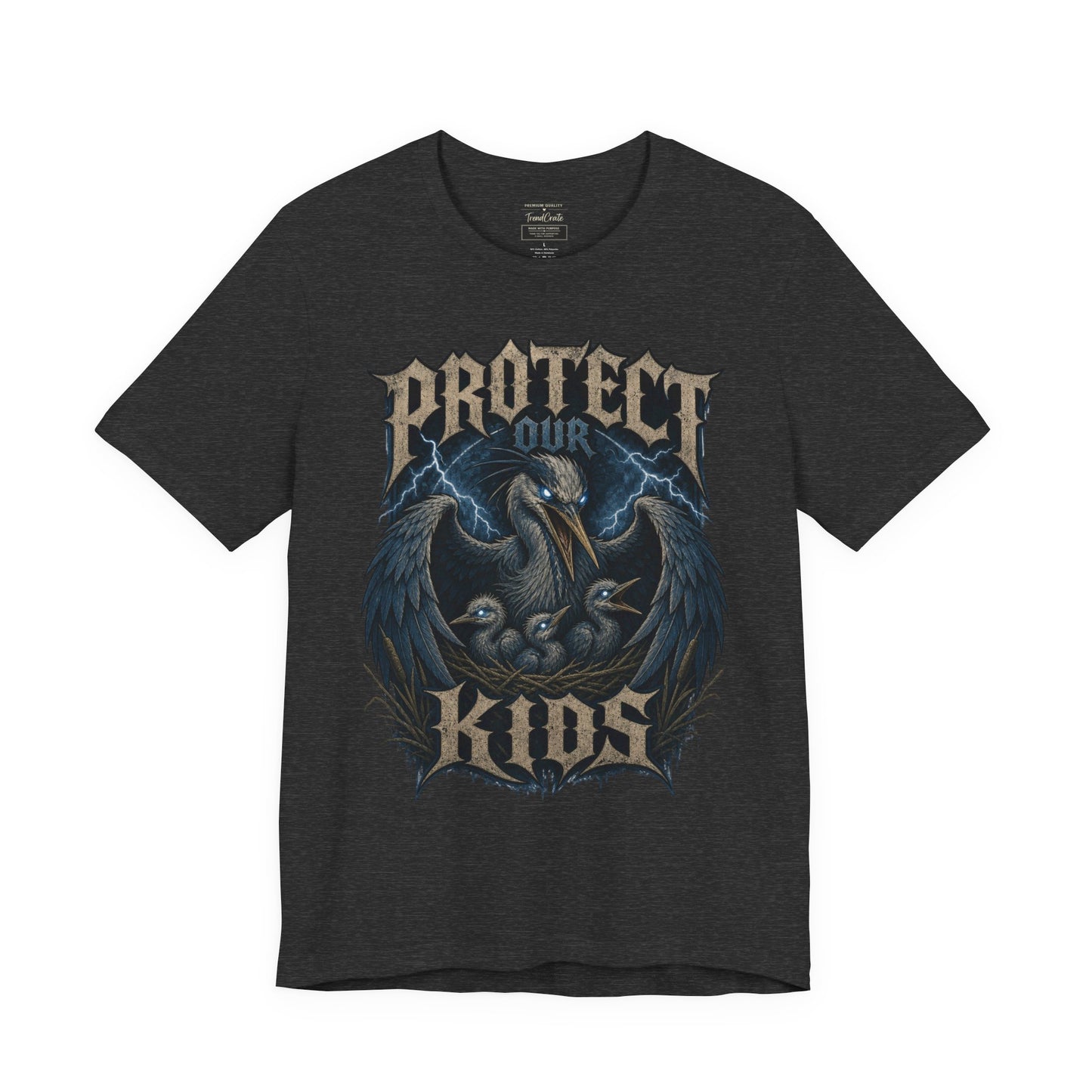 Protect Our Kids T-Shirt — Gothic Raven Family Safety Tee