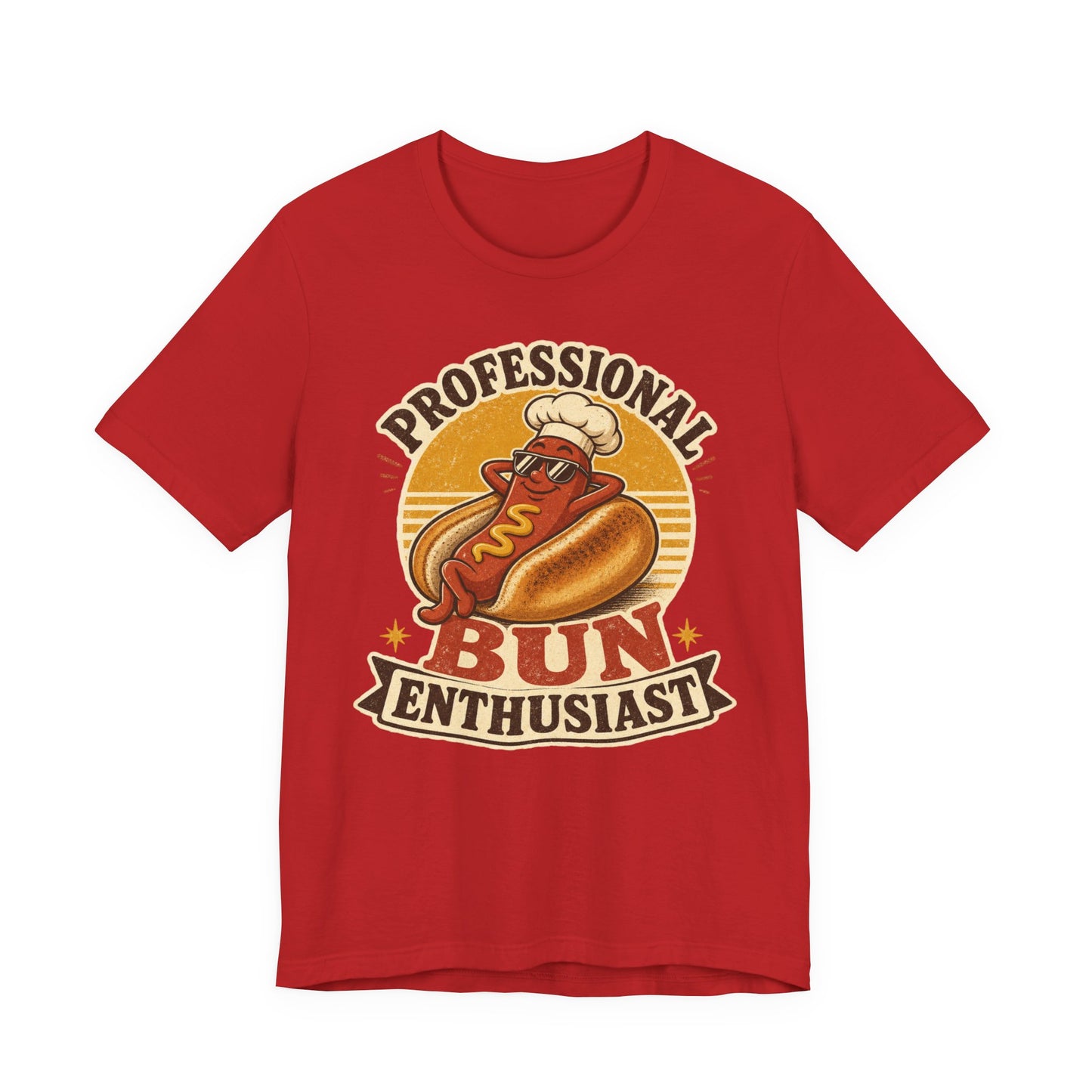 Professional Bun Enthusiast T-Shirt — Funny Hot Dog Graphic Tee
