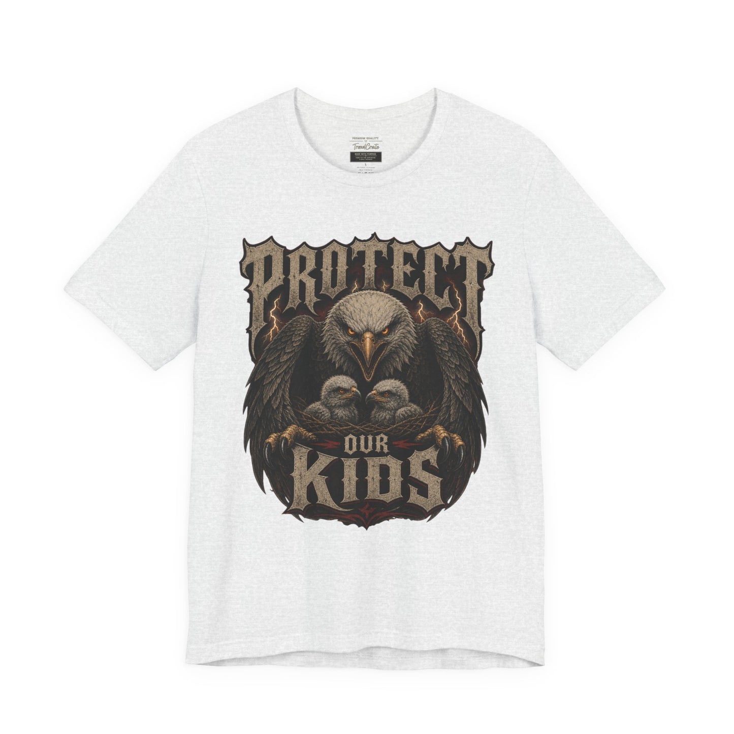 Protect Our Kids Eagle T-Shirt – Patriotic Parent & Family Safety Tee