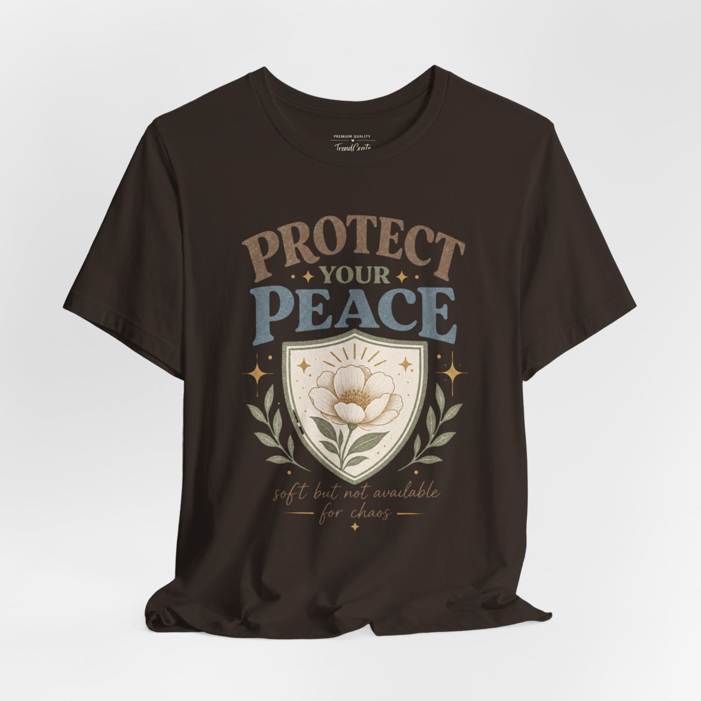 Protect Your Peace T-Shirt — Floral Shield Graphic Tee