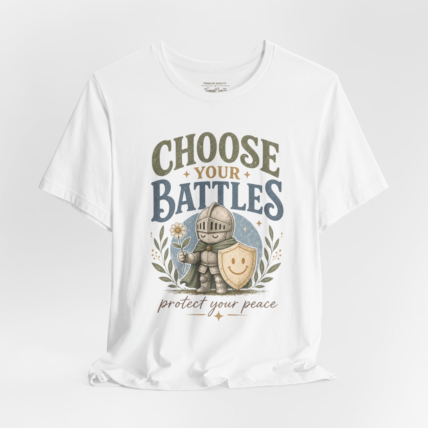 Choose Your Battles Tee — 'Protect Your Peace' Knight Graphic T-Shirt