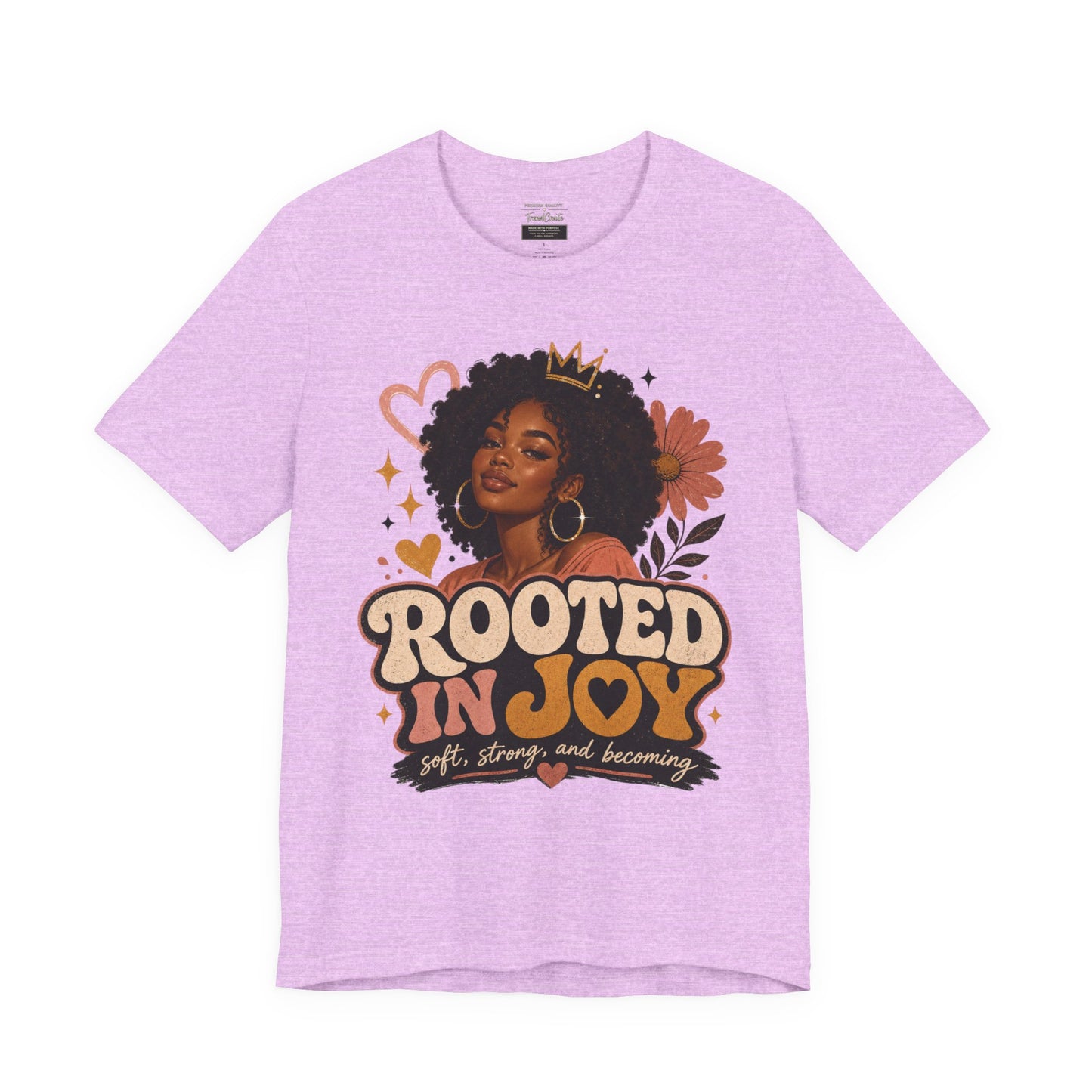 Rooted in Joy Tee — Afrocentric Inspirational Graphic T-Shirt