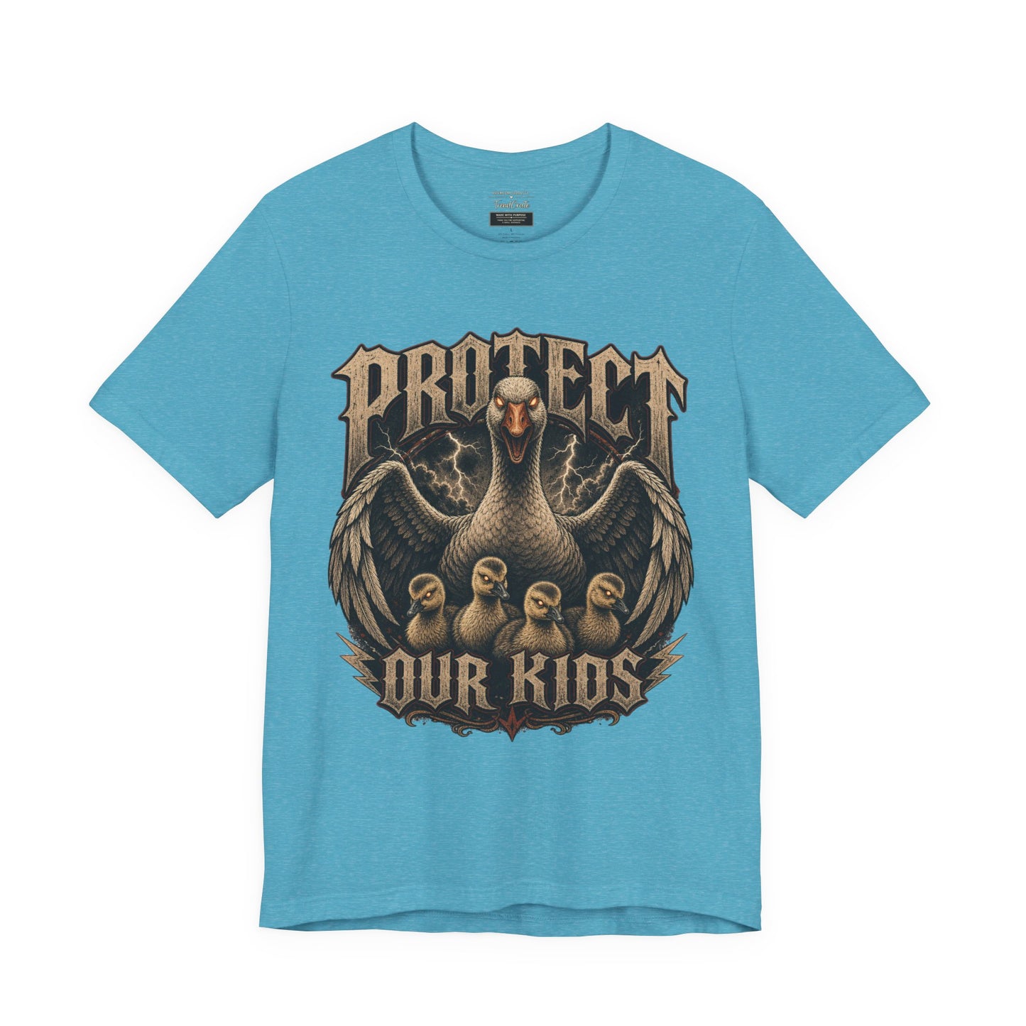 Protect Our Kids T-Shirt — Vintage Mama Bird & Chicks Family Protection Tee