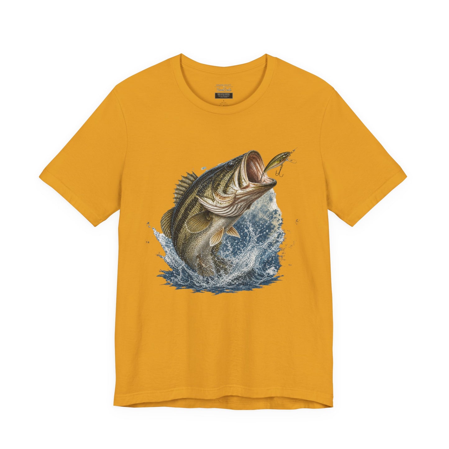 Bass Fishing T‑Shirt — Leaping Largemouth Design