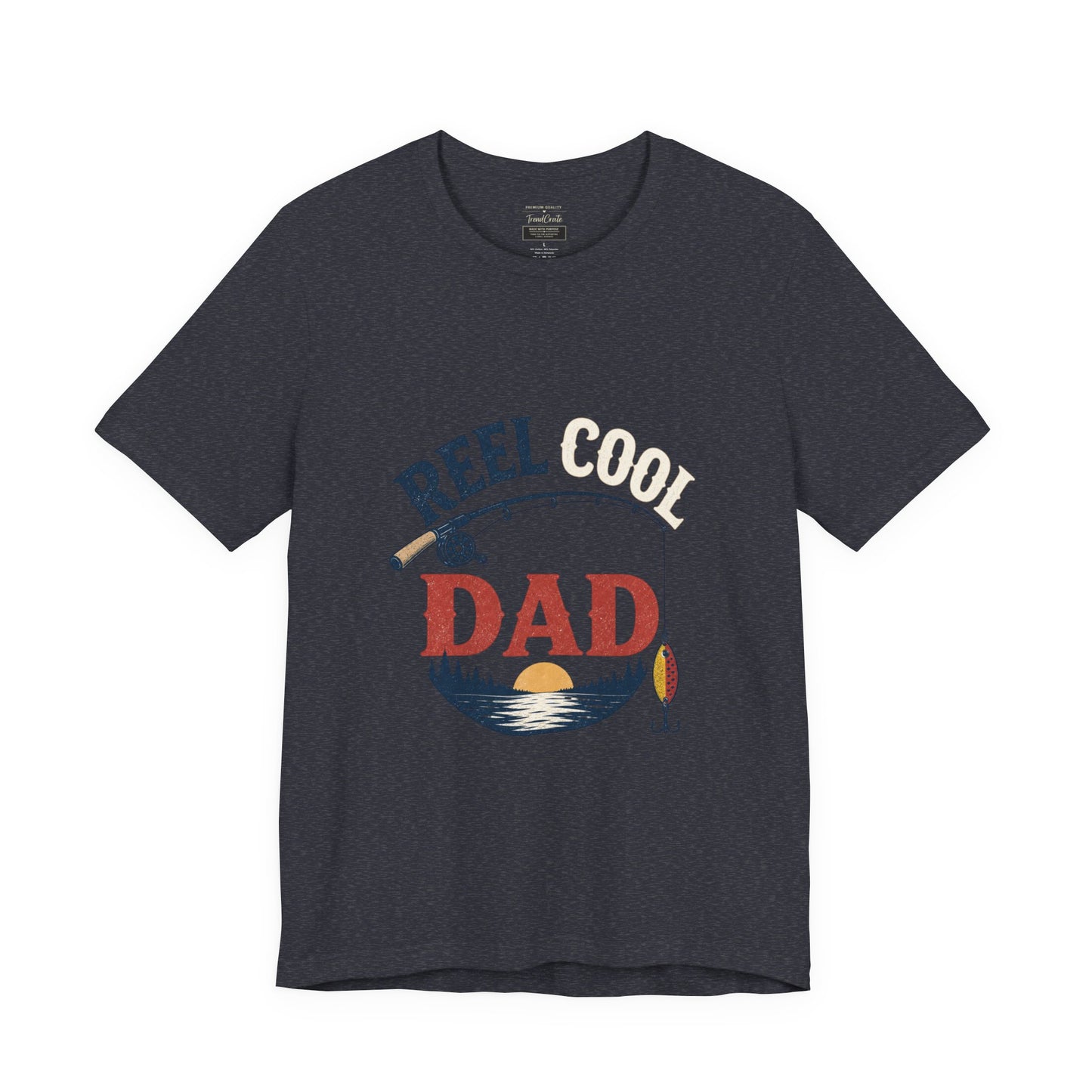 Reel Dad Fishing T-Shirt – Vintage Sunset Angler Tee for Fathers