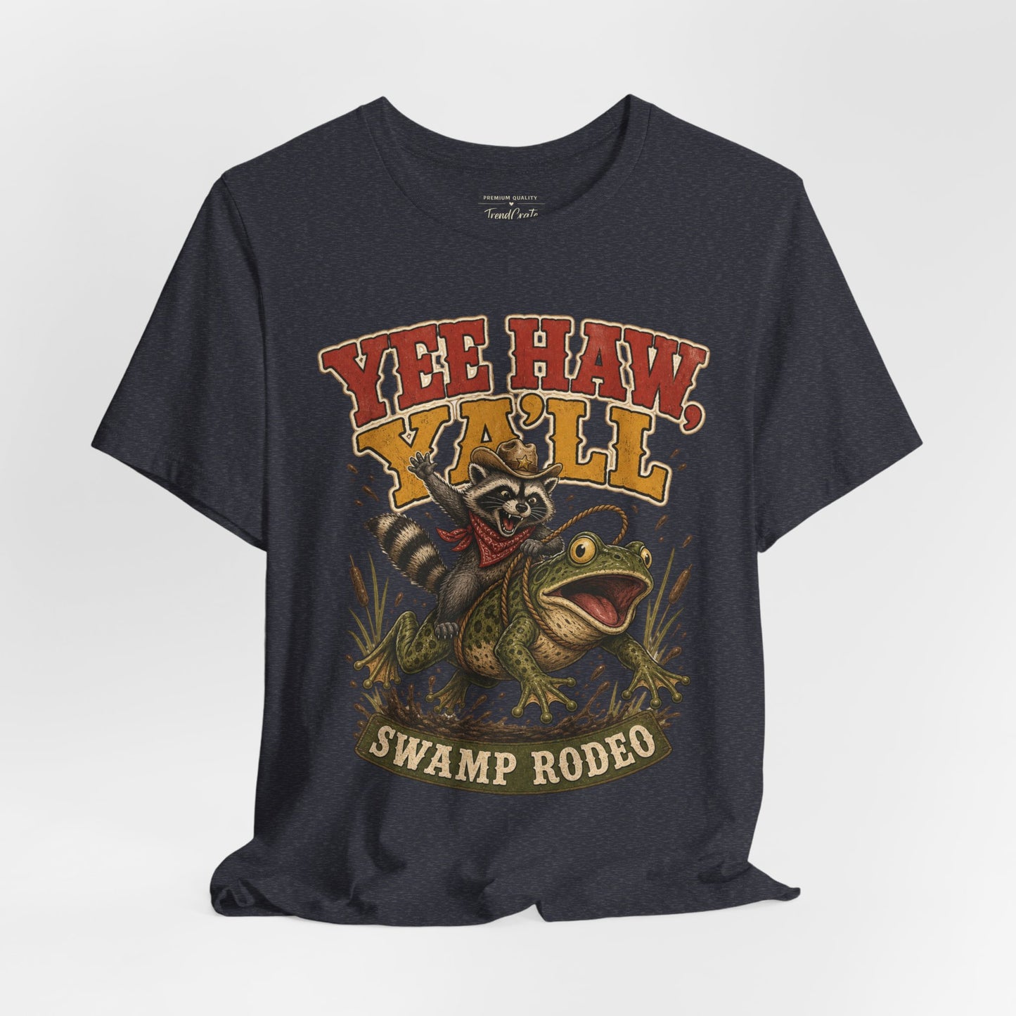 Yee Haw Y'all Swamp Rodeo T-Shirt — Funny Gator Rodeo Graphic Tee