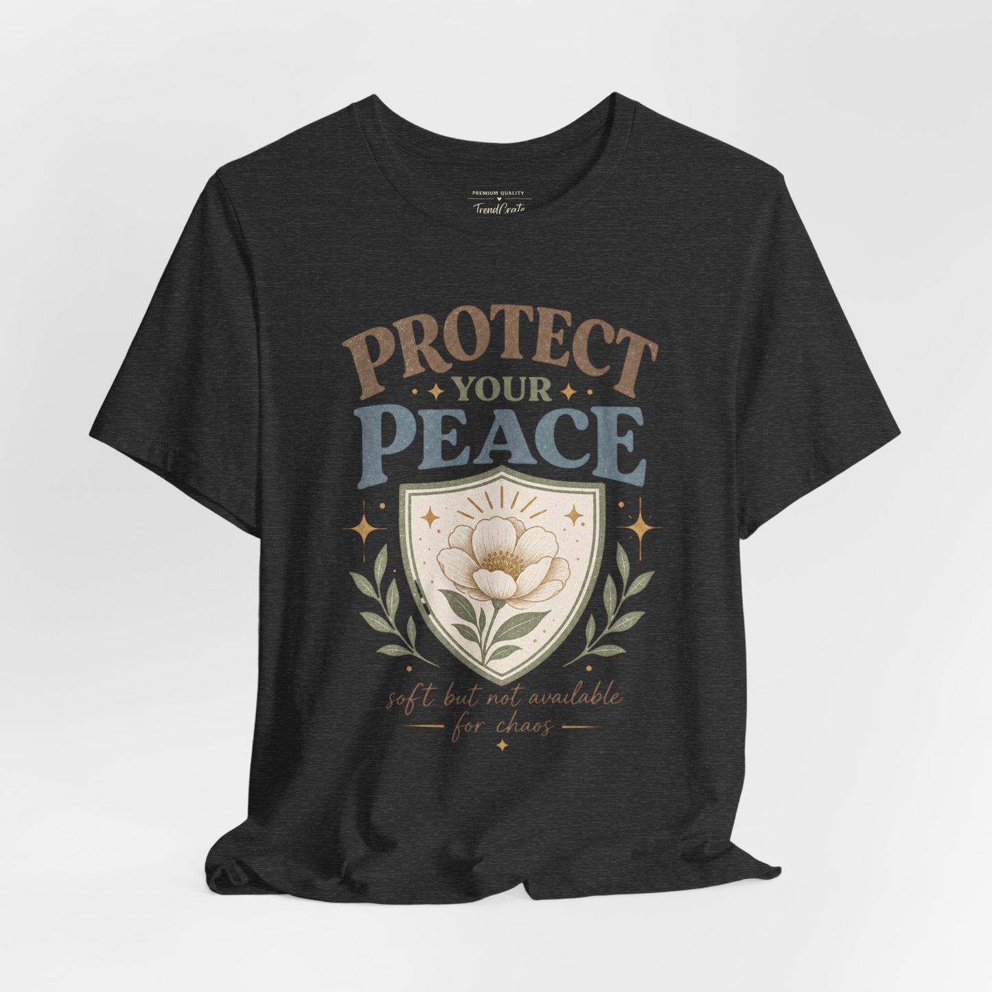 Protect Your Peace T-Shirt — Floral Shield Graphic Tee