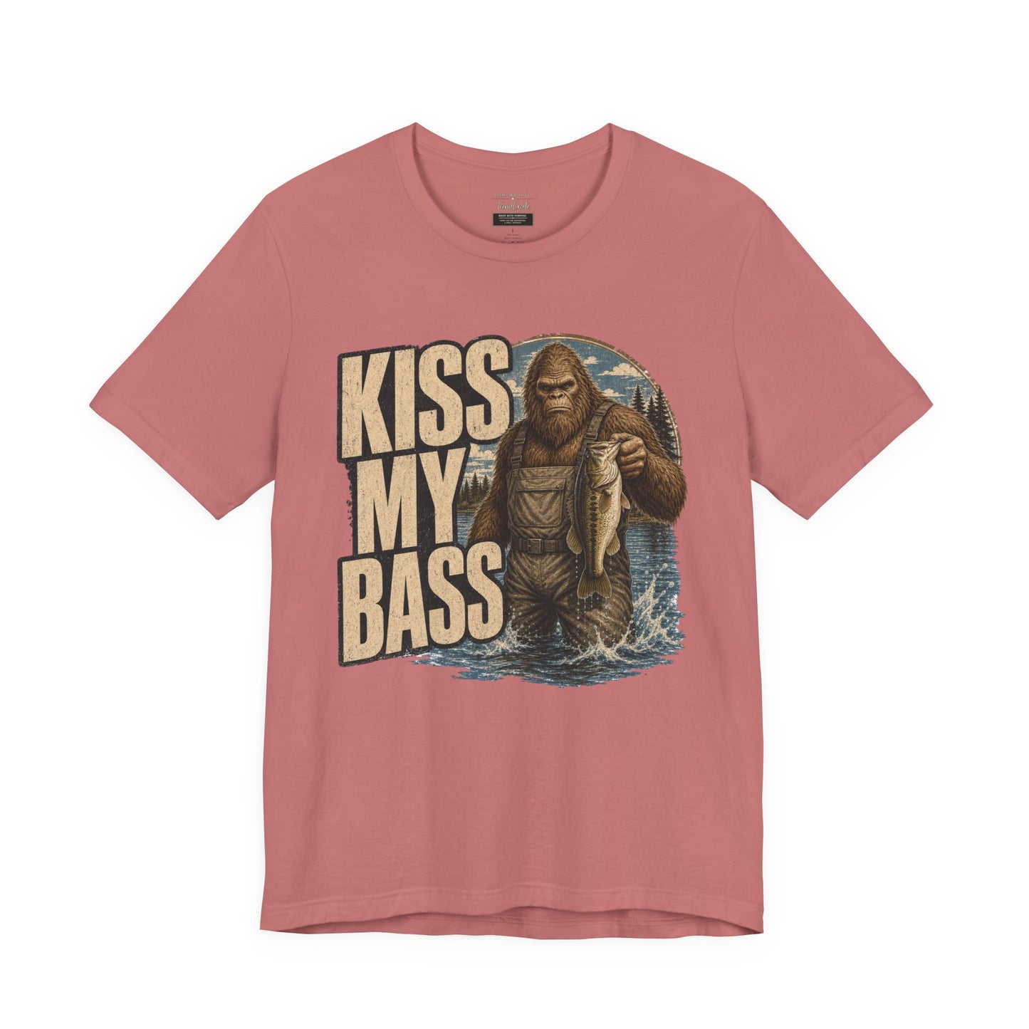Kiss My Bass Fishing T-Shirt — Funny Bass Fisherman Graphic Tee