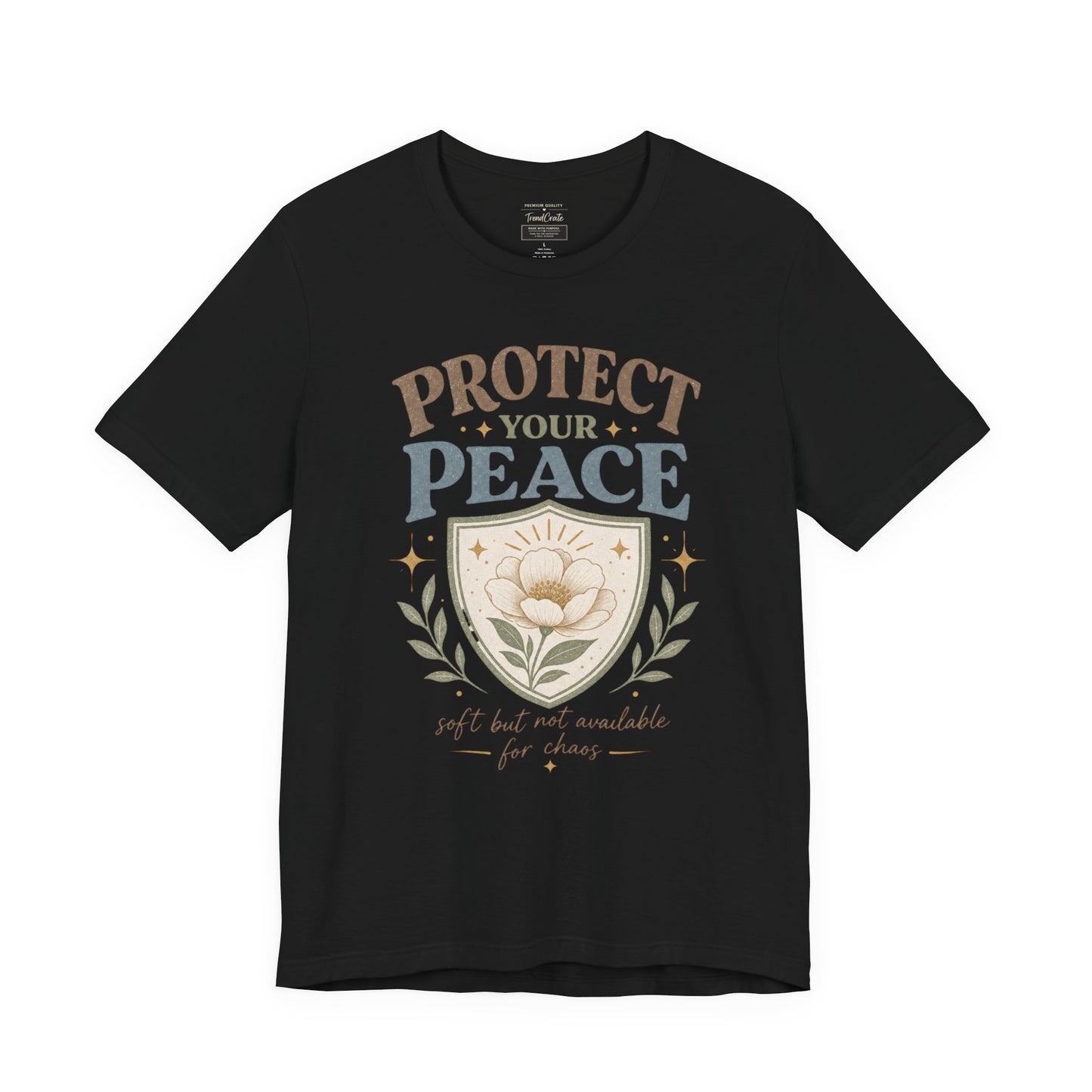 Protect Your Peace T-Shirt — Floral Shield Graphic Tee