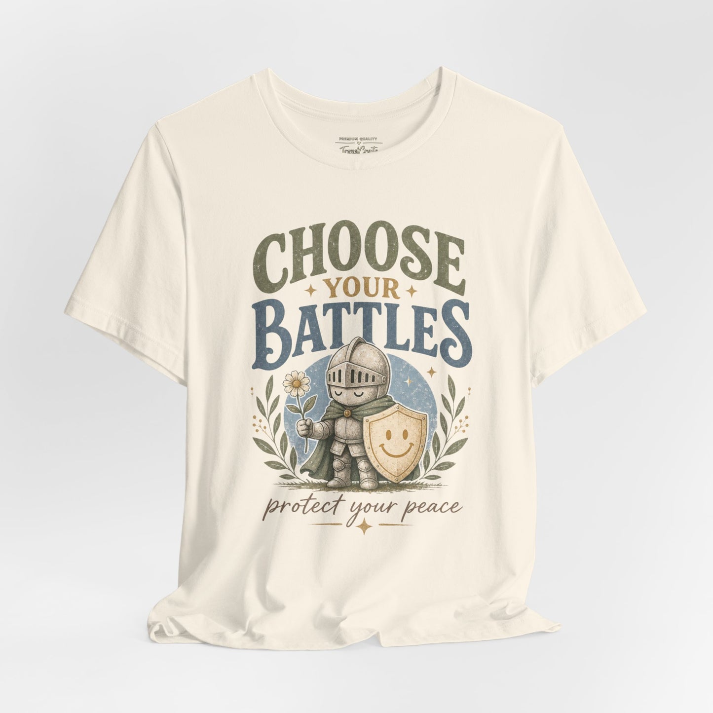 Choose Your Battles Tee — 'Protect Your Peace' Knight Graphic T-Shirt