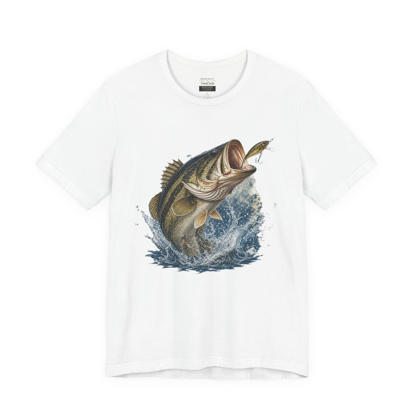 Bass Fishing T‑Shirt — Leaping Largemouth Design