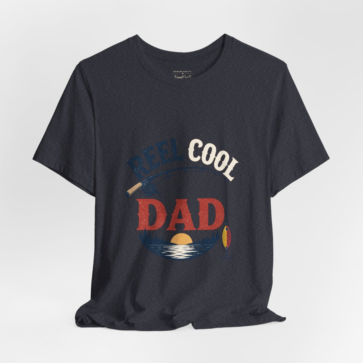 Reel Dad Fishing T-Shirt – Vintage Sunset Angler Tee for Fathers