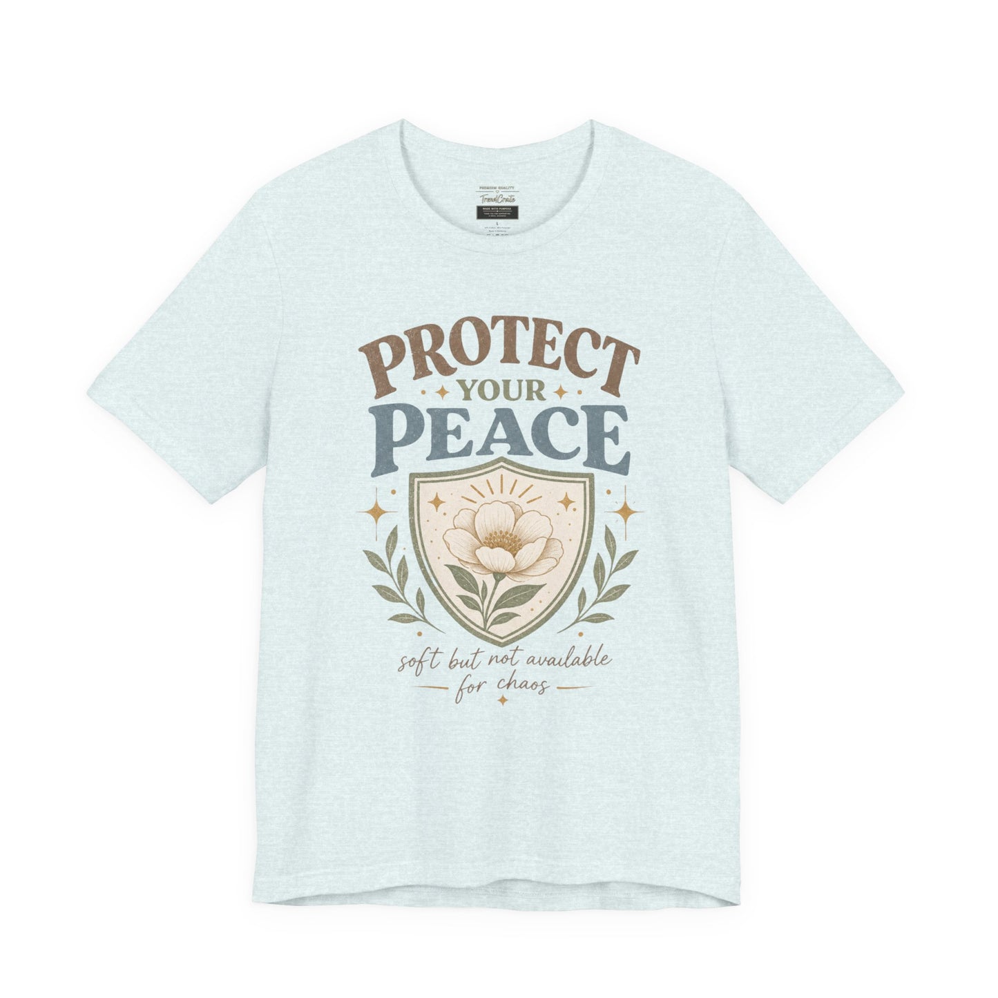 Protect Your Peace T-Shirt — Floral Shield Graphic Tee