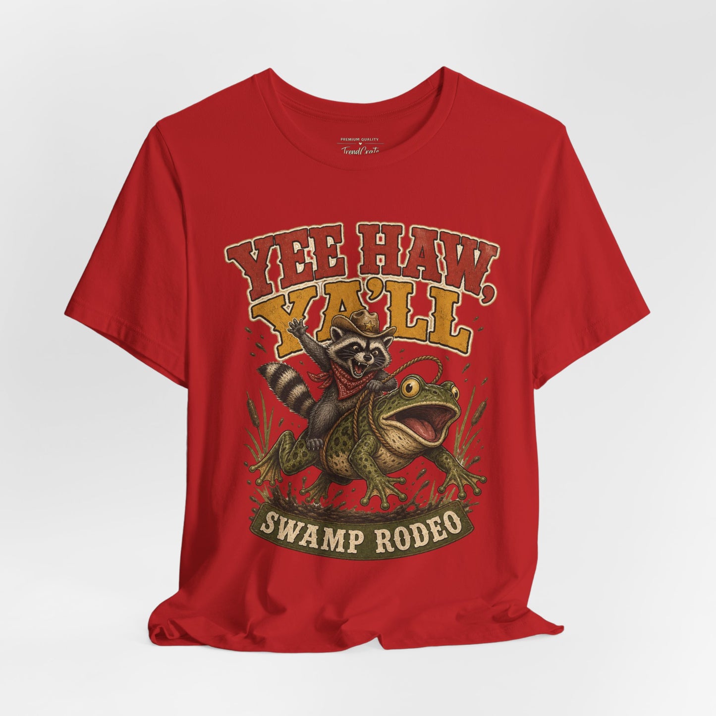 Yee Haw Y'all Swamp Rodeo T-Shirt — Funny Gator Rodeo Graphic Tee