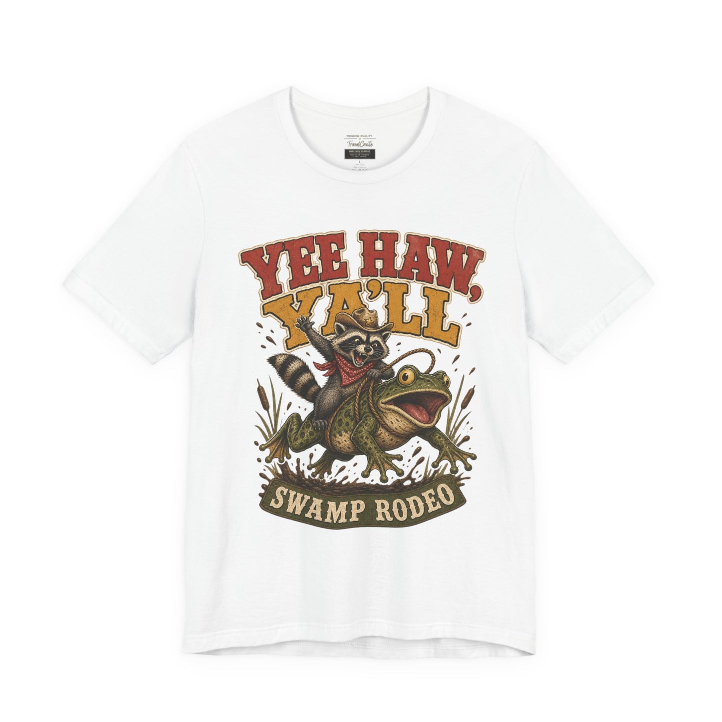 Yee Haw Y'all Swamp Rodeo T-Shirt — Funny Gator Rodeo Graphic Tee