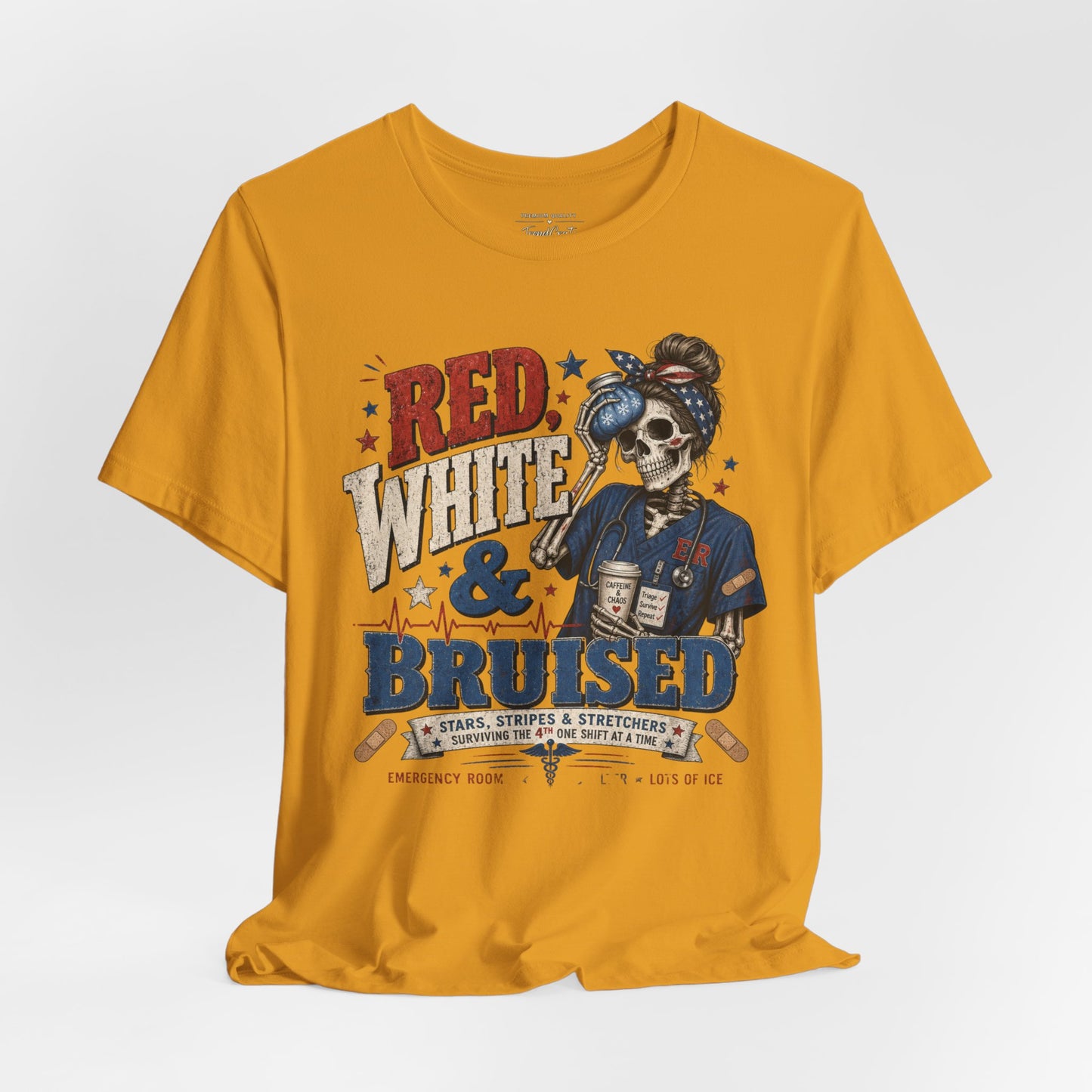 Red White & Bruised Tee