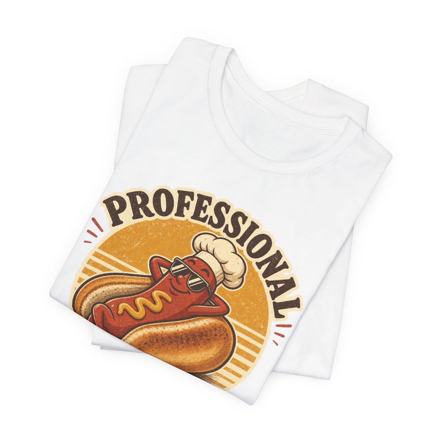 Professional Bun Enthusiast T-Shirt — Funny Hot Dog Graphic Tee