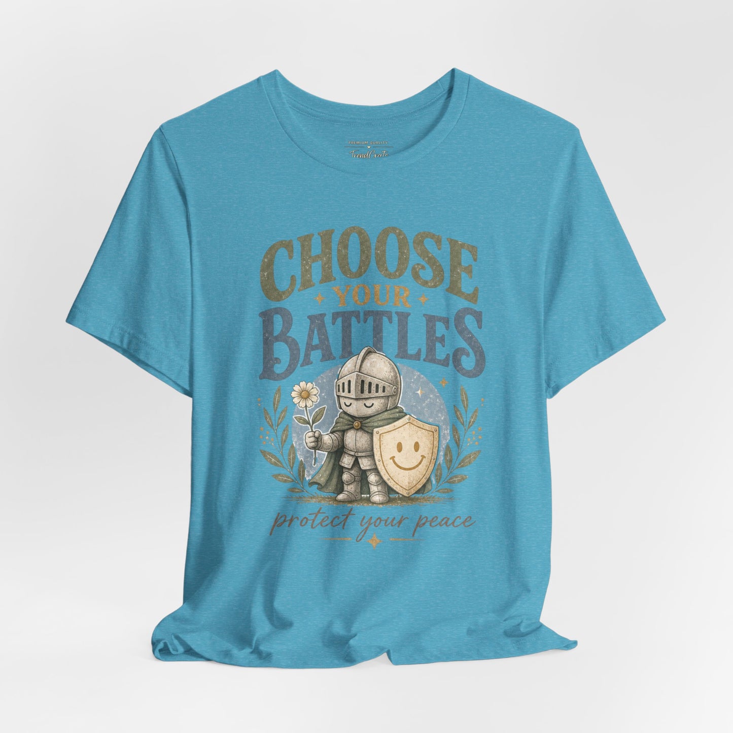 Choose Your Battles Tee — 'Protect Your Peace' Knight Graphic T-Shirt